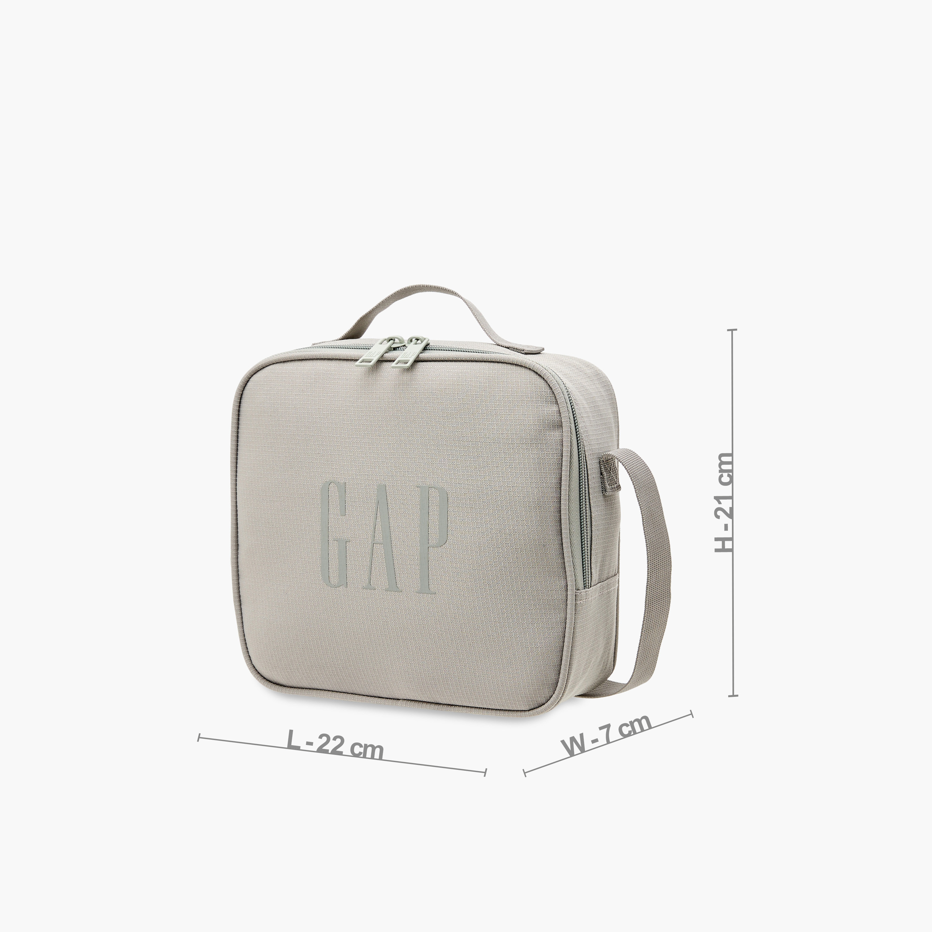 GAP Solid Lunch Bag with Adjustable Strap and Zip Closure-school-lunchessentials-lunchbags-image-2
