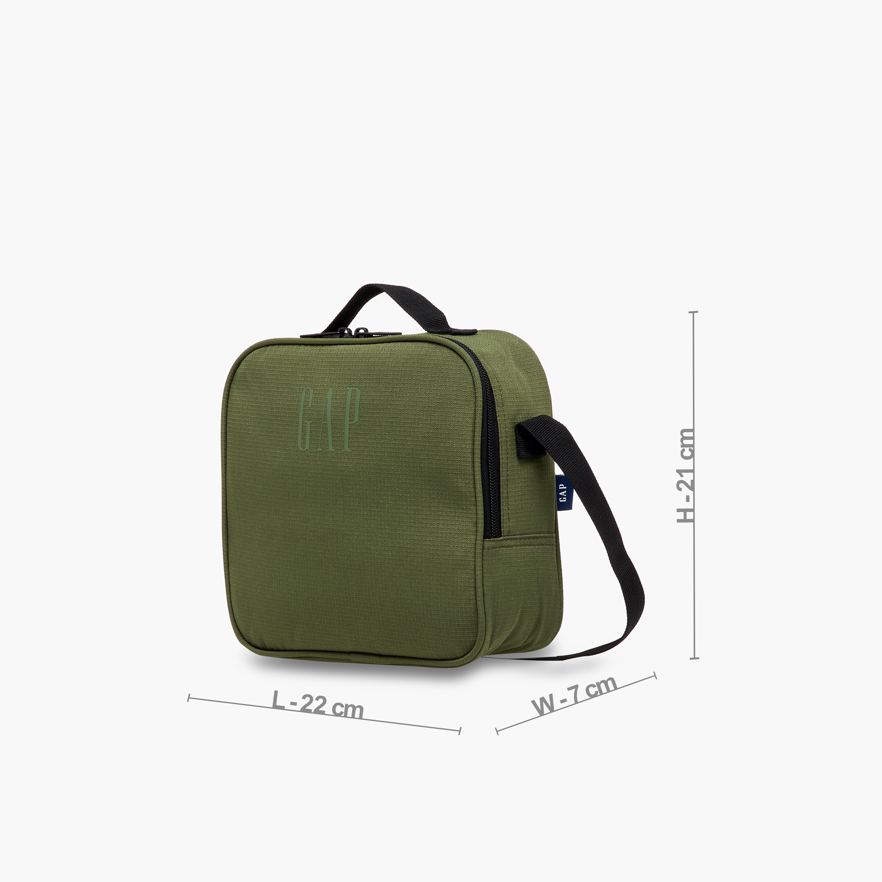 GAP Solid Lunch Bag with Adjustable Strap and Zip Closure-school-lunchessentials-lunchbags-image-2