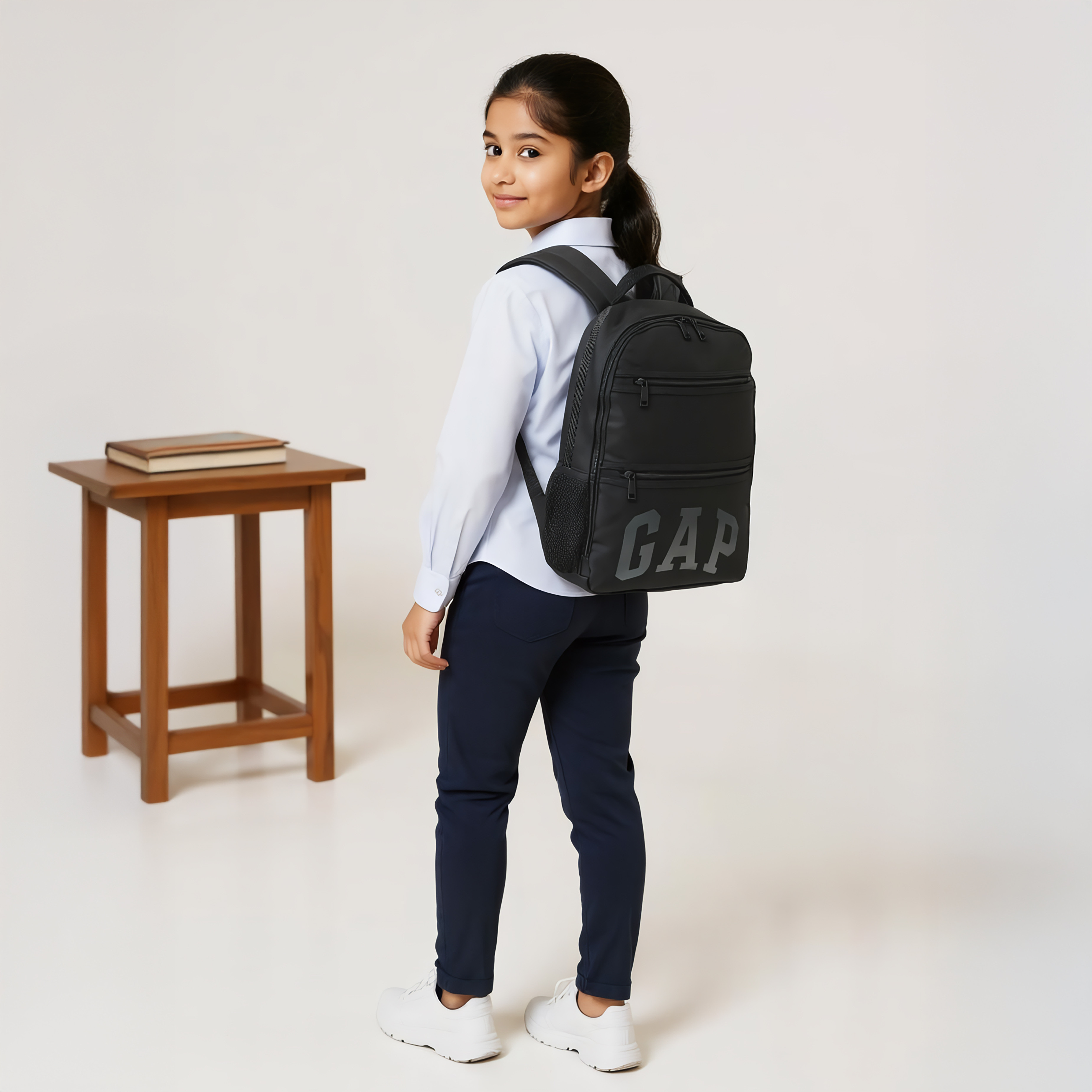GAP Logo Print 17-inch Backpack with Adjustable Straps and Zip Closure - 43x31x14 cms-school-bagsandbackpacks-backpacks-image-3