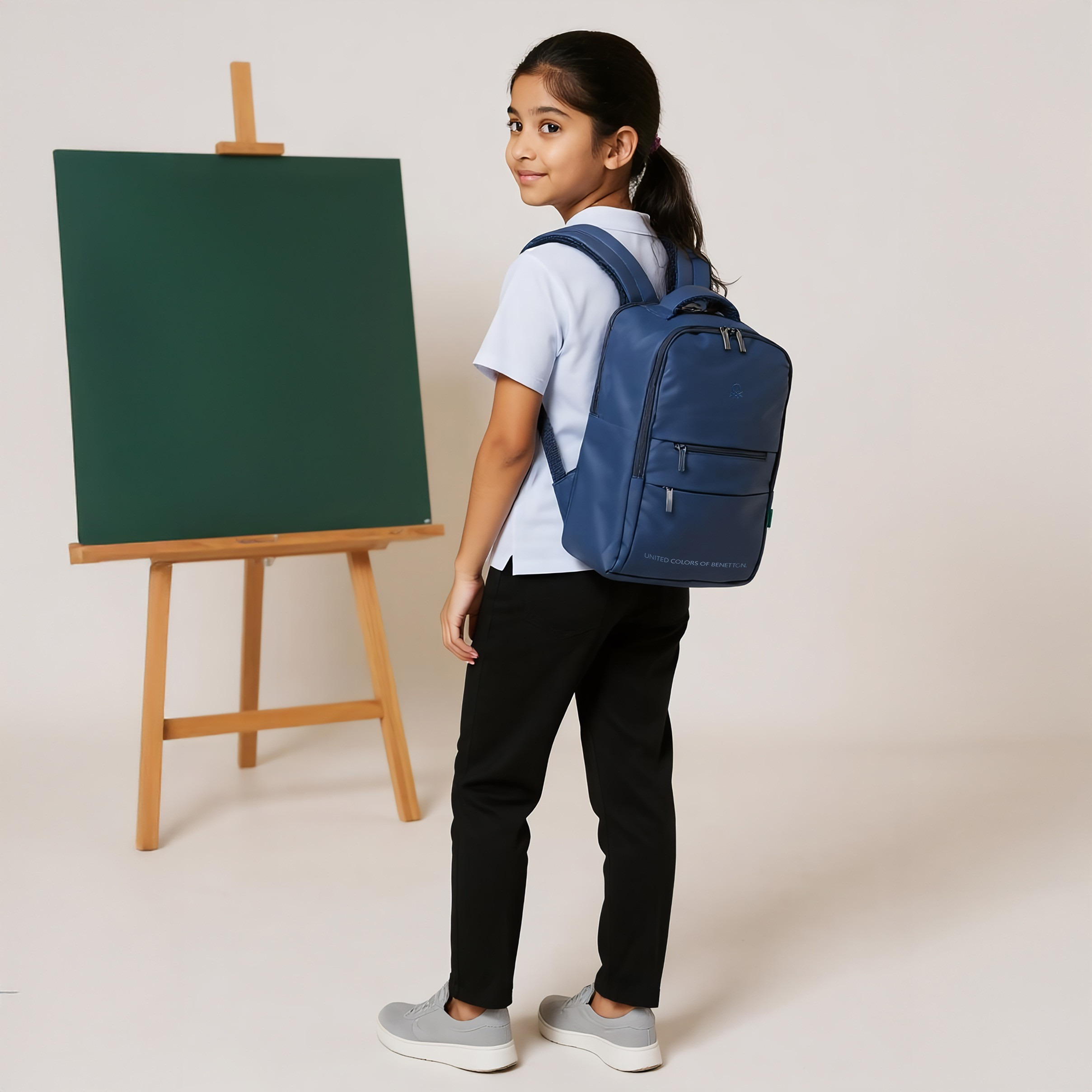 UCB 18-inch Solid Backpack with Adjustable Straps and Zip Closure - 44x30x16 cms-promo_LS20_OMN-image-3