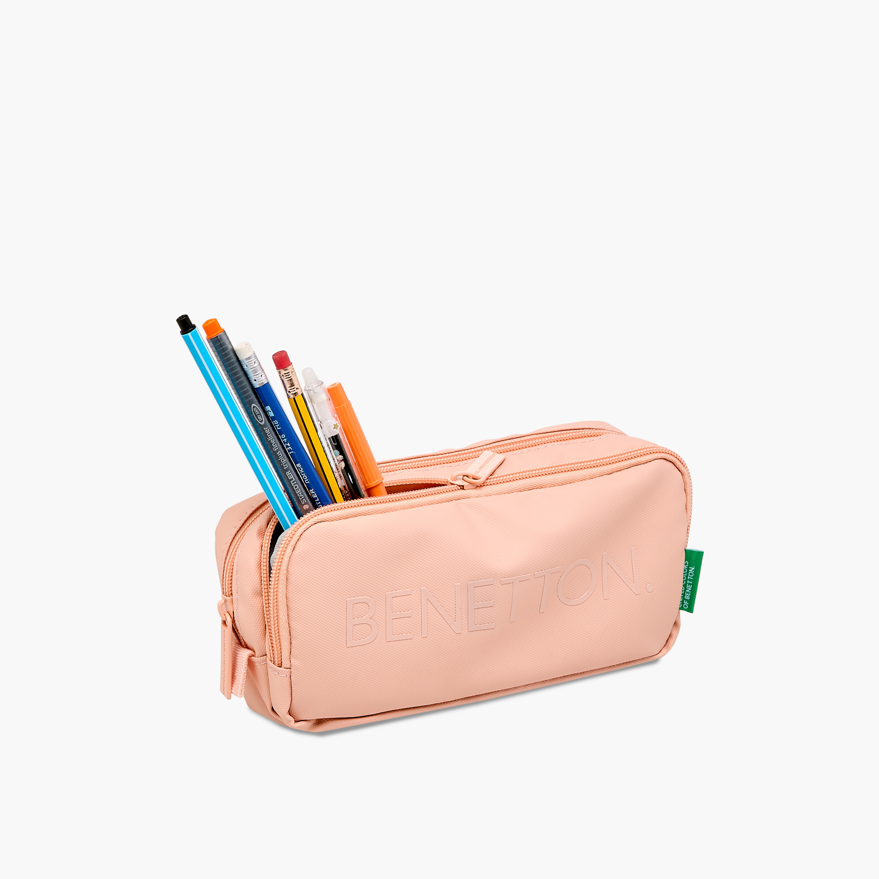 UCB Logo Embossed 2-Compartment Pencil Pouch with Zip Closure-school-stationery-pencilcases-image-5