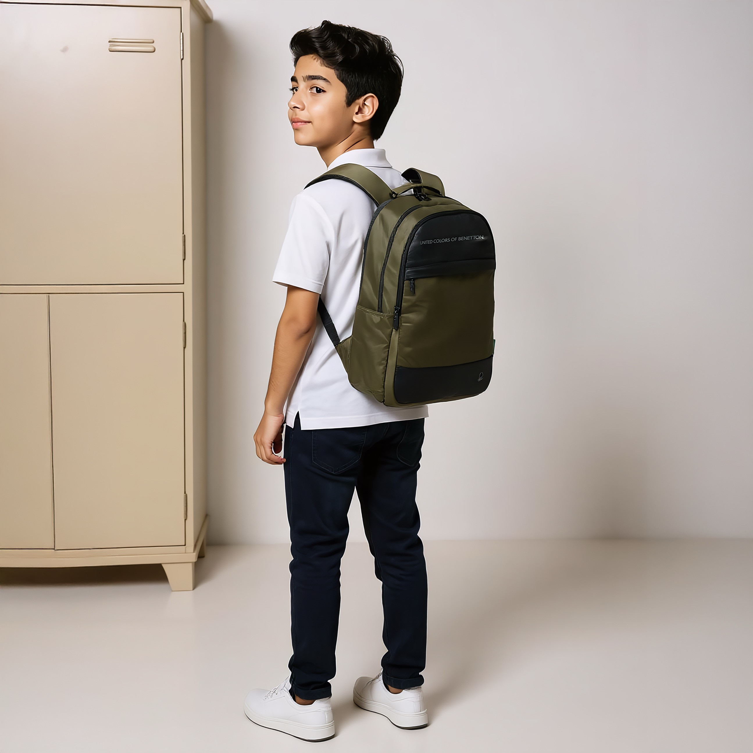 UCB 18-inch Logo Print Backpack with Adjustable Straps and Zip Closure - 44x31x15 cms-school-bagsandbackpacks-trolleybags-image-3