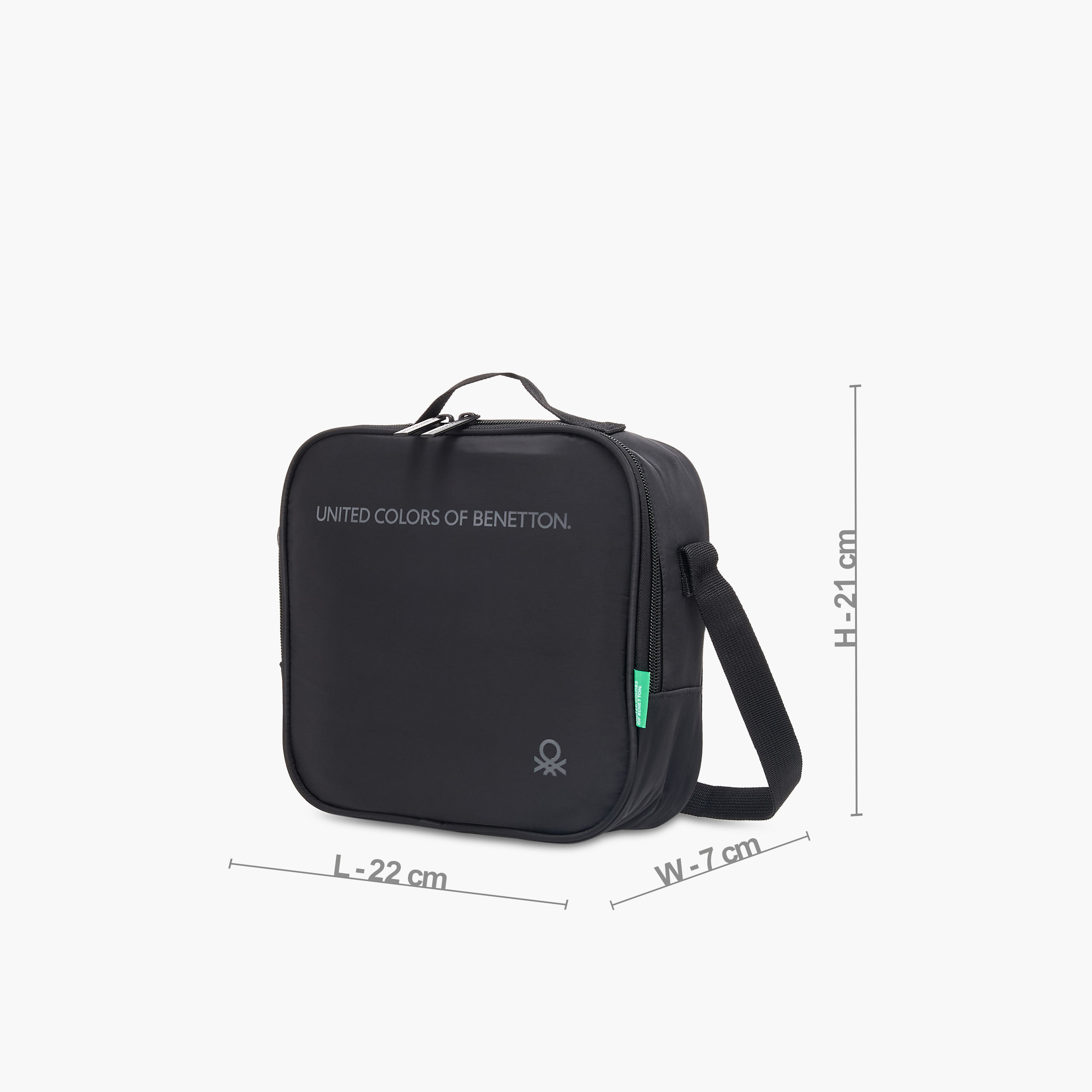 UCB Solid Lunch Bag with Adjustable Strap and Zip Closure-school-lunchessentials-lunchbags-image-2