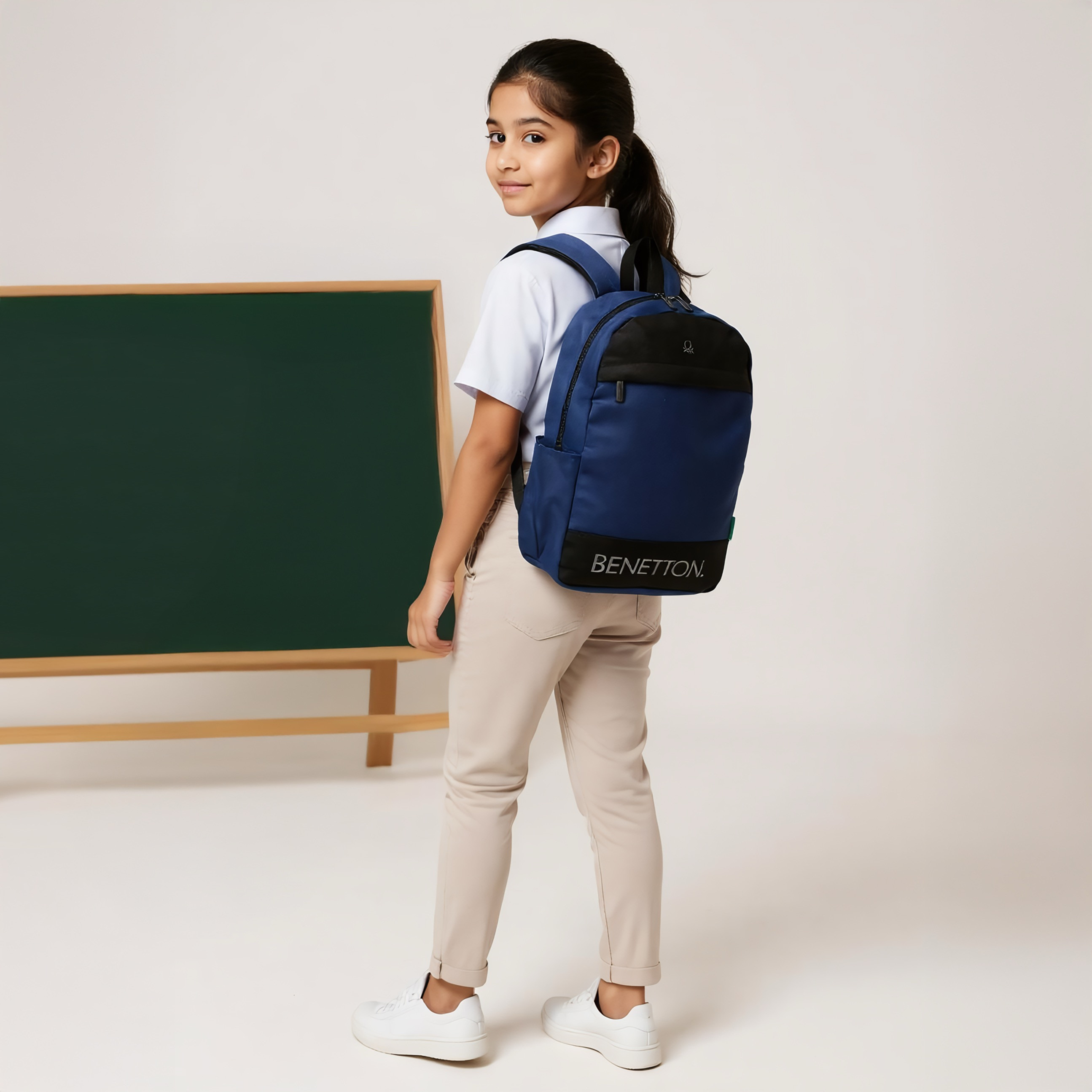UCB 17-inch Solid Backpack with Adjustable Straps and Zip Closure - 43x28x14 cms-promo_LS20_OMN-image-2