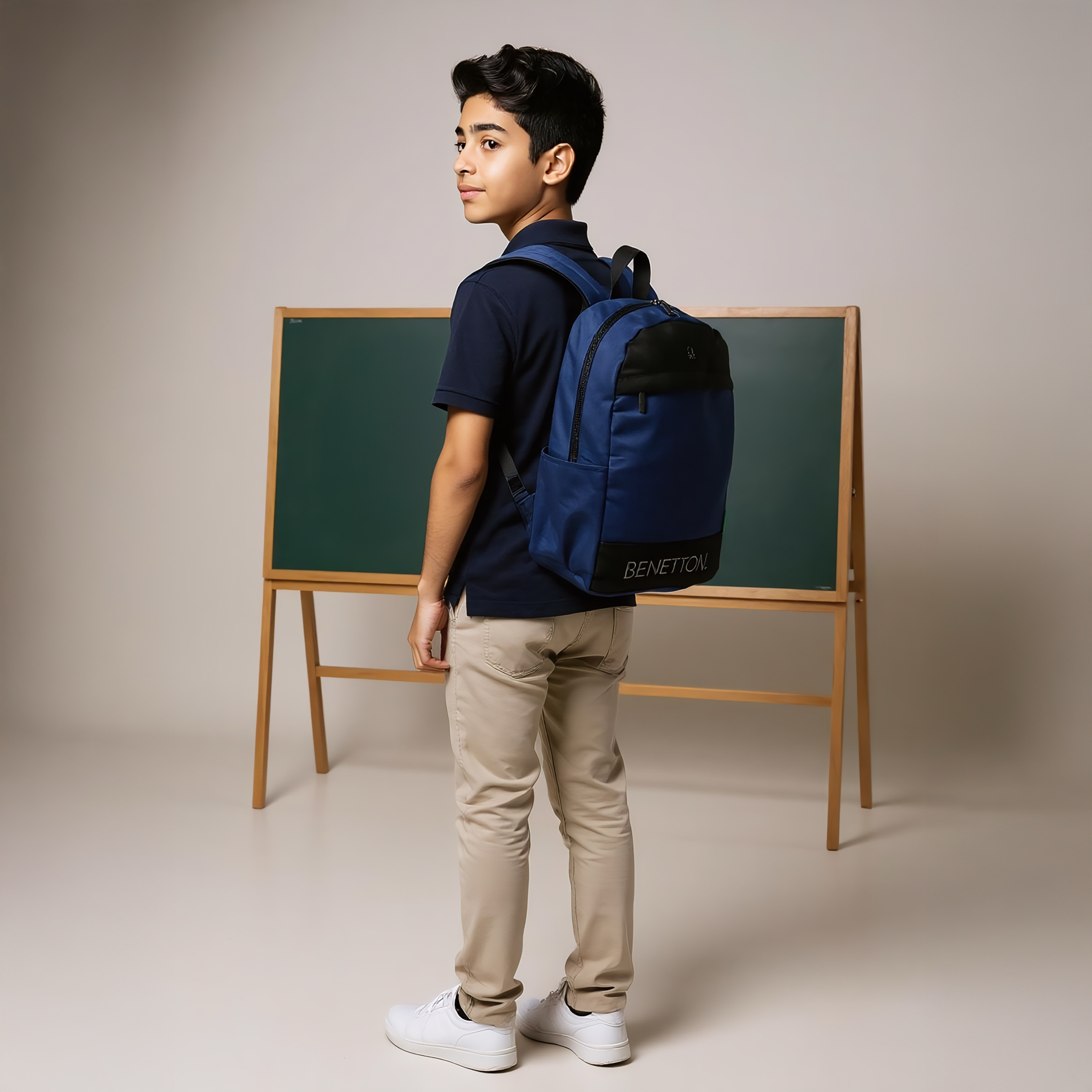 UCB 17-inch Solid Backpack with Adjustable Straps and Zip Closure - 43x28x14 cms-promo_LS20_OMN-image-3