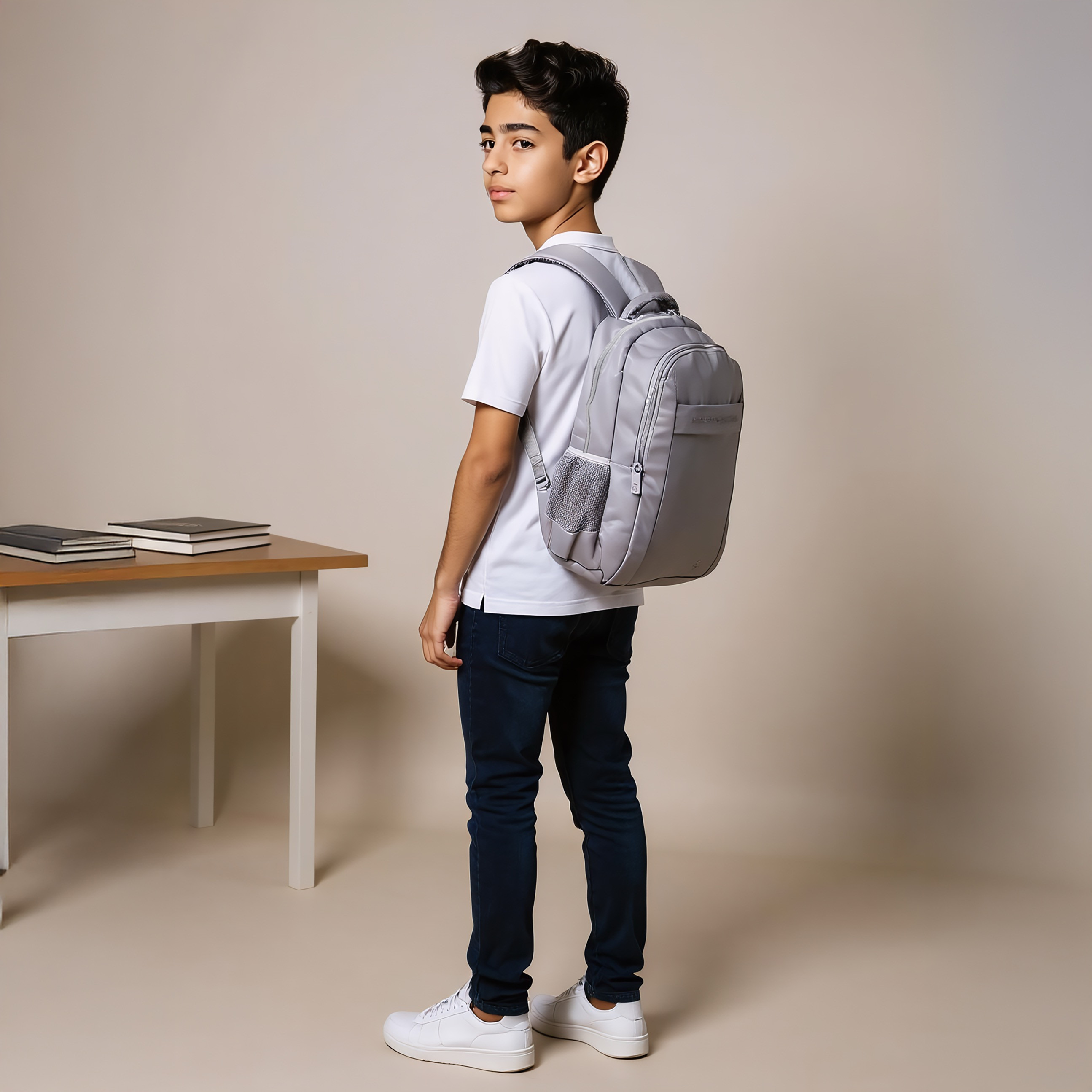 UCB 17-inch Solid Backpack with Adjustable Straps and Zip Closure - 44x30x14 cms-promo_LS20_OMN-image-3