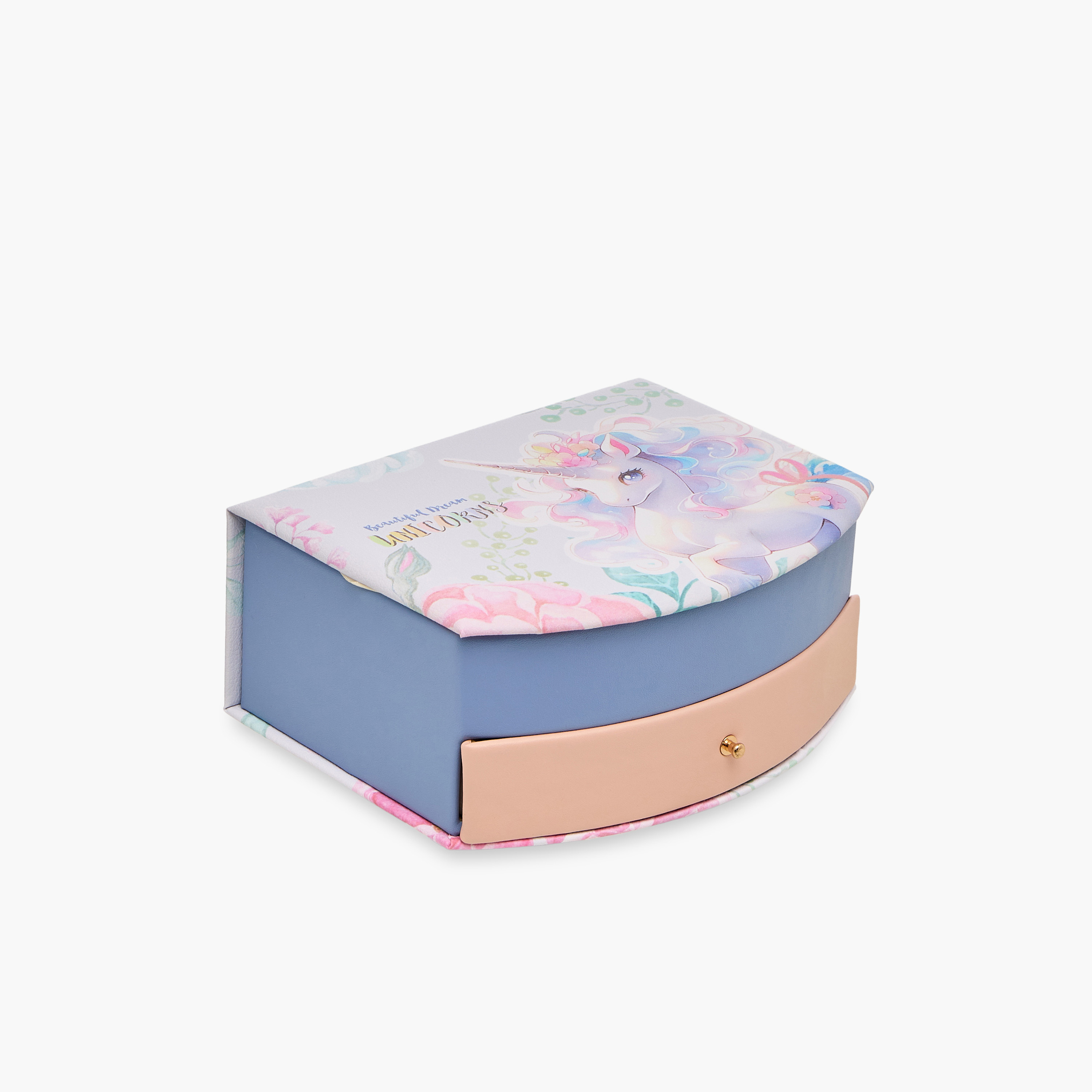 Unicorn Print Jewellery Organiser - 21x17x9 cms-women-watchesandjewellery-jewellery-storage-image-1
