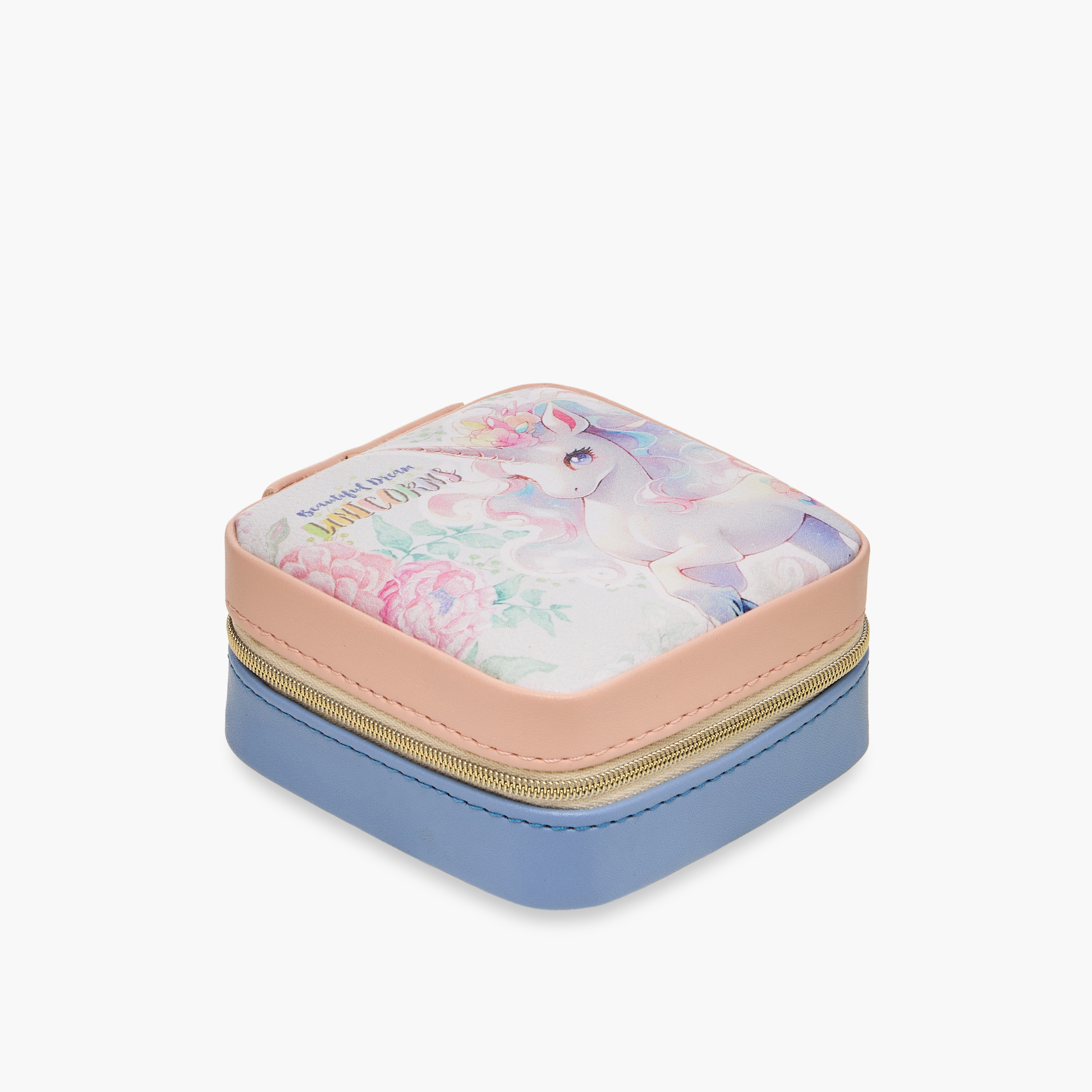 Unicorn Print Jewellery Organiser - 10x10x5 cms-women-watchesandjewellery-jewellery-storage-image-1