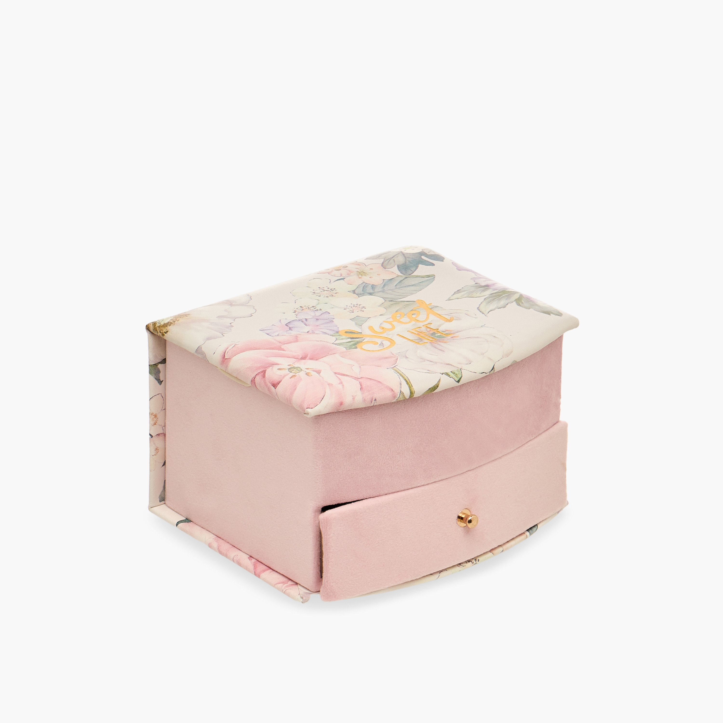 Sweet Life Floral Print Jewellery Organiser - 15x14x9 cms-women-watchesandjewellery-jewellery-storage-image-1