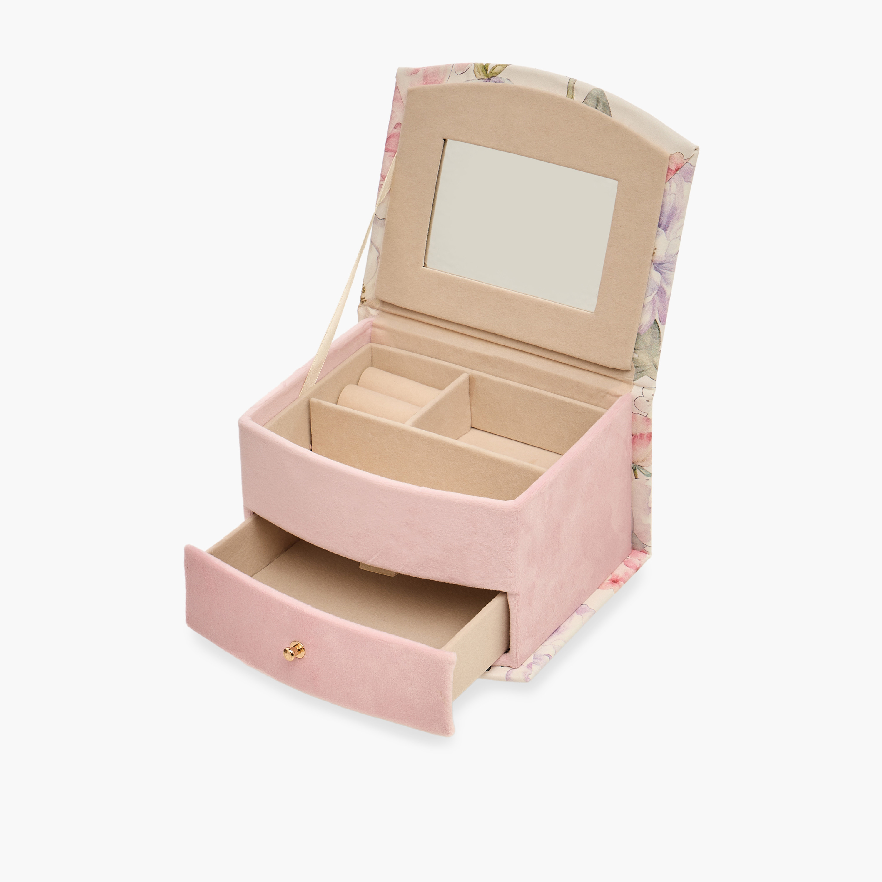 Sweet Life Floral Print Jewellery Organiser - 15x14x9 cms-women-watchesandjewellery-jewellery-storage-image-2