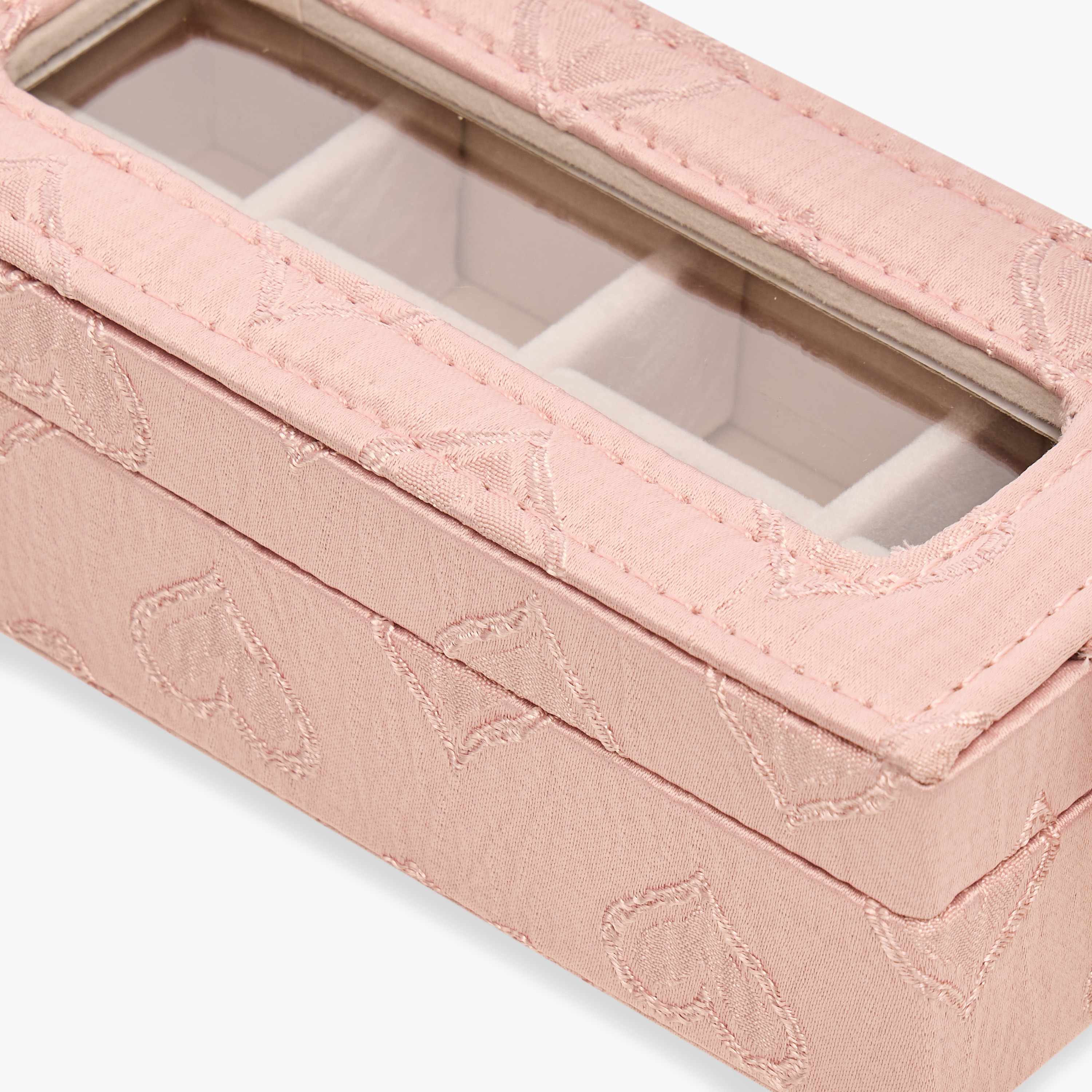 منظم مجوهرات بطبعات قلب - 16x8x5 سم-women-watchesandjewellery-jewellery-storage-image-3