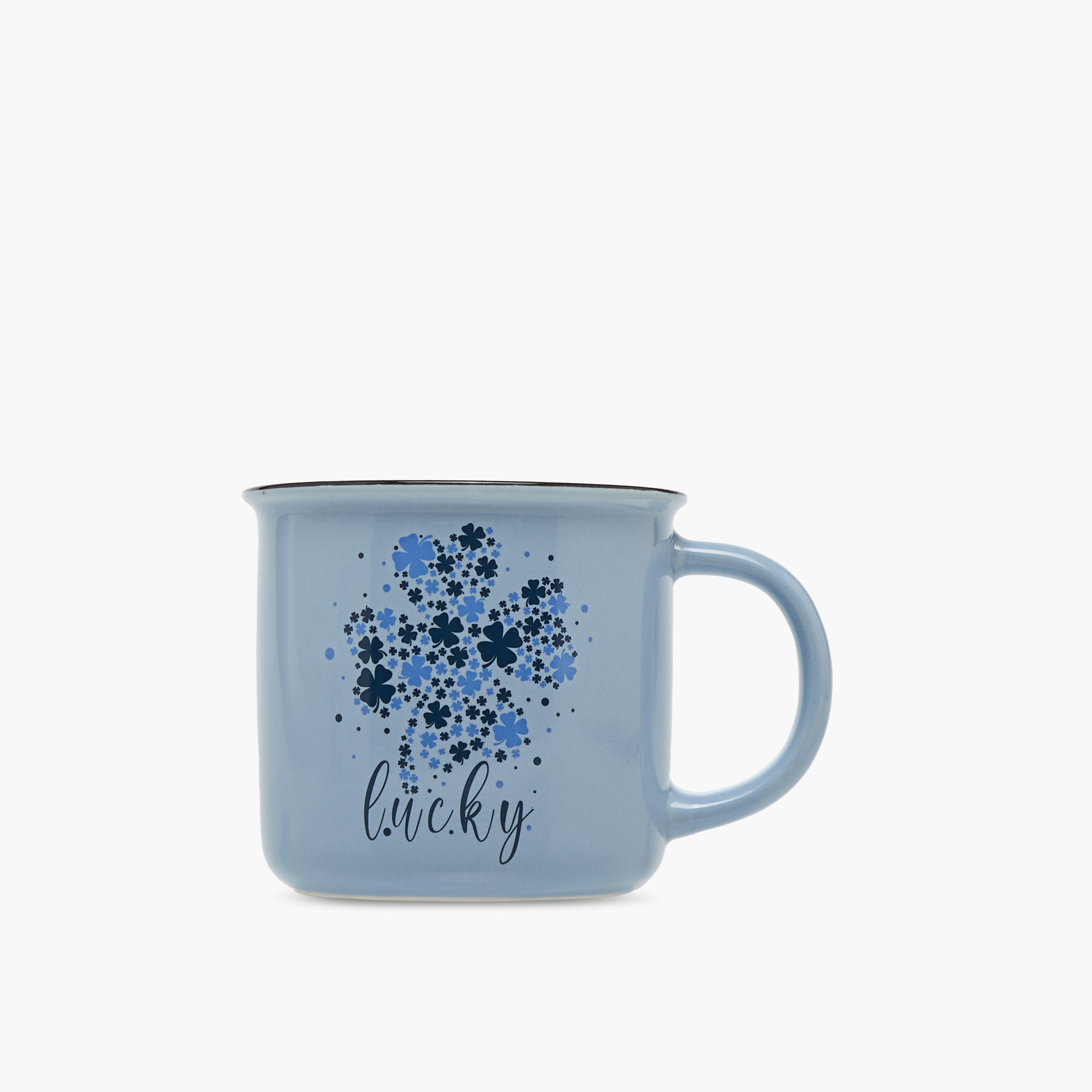 Lucky Clover Print New Bone China Mug - 355 ml-household-dining-teaandcoffee-mugsandcups-image-1