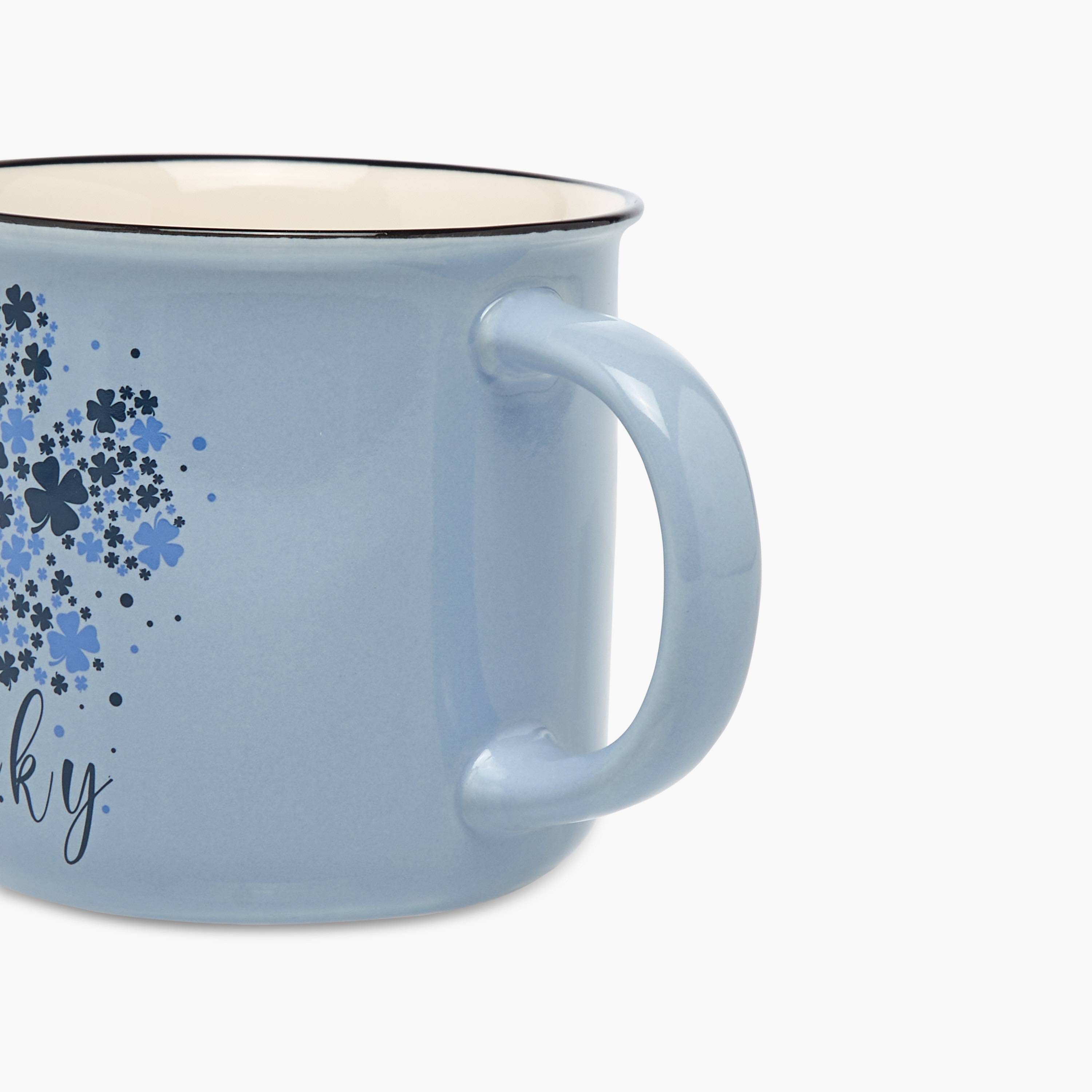 Lucky Clover Print New Bone China Mug - 355 ml-household-dining-teaandcoffee-mugsandcups-image-2