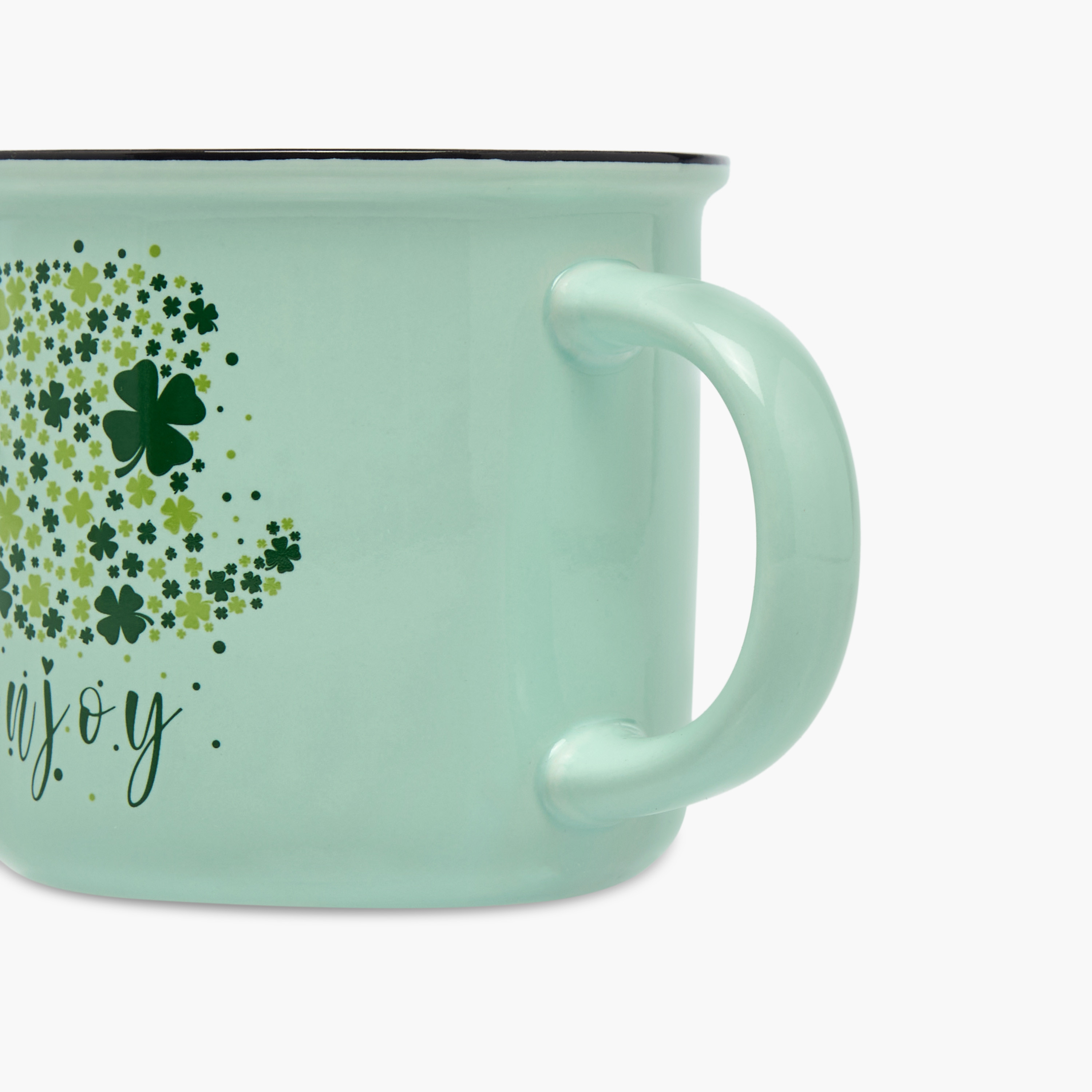 Clover Print New Bone China Mug - 355 ml-household-dining-teaandcoffee-mugsandcups-image-2