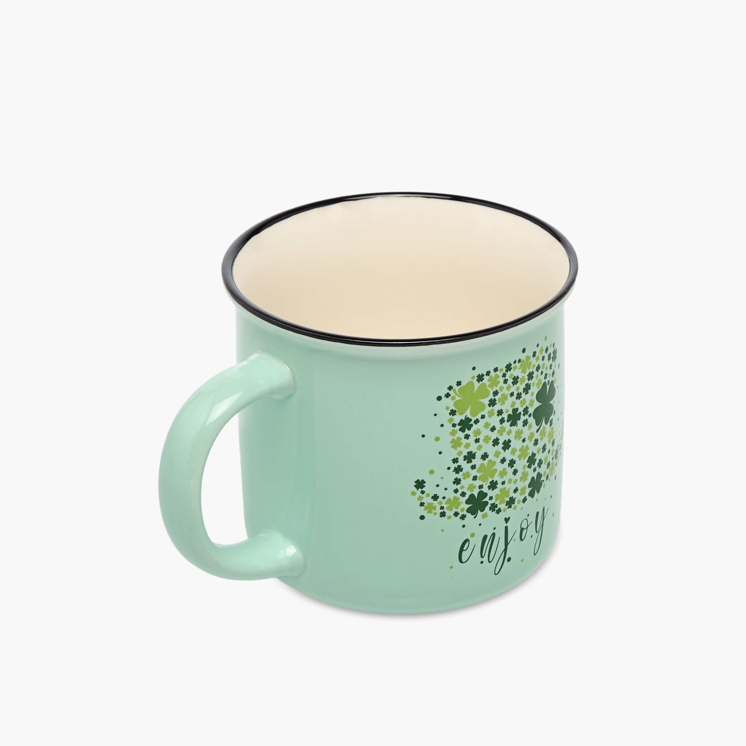 Clover Print New Bone China Mug - 355 ml-household-dining-teaandcoffee-mugsandcups-image-3