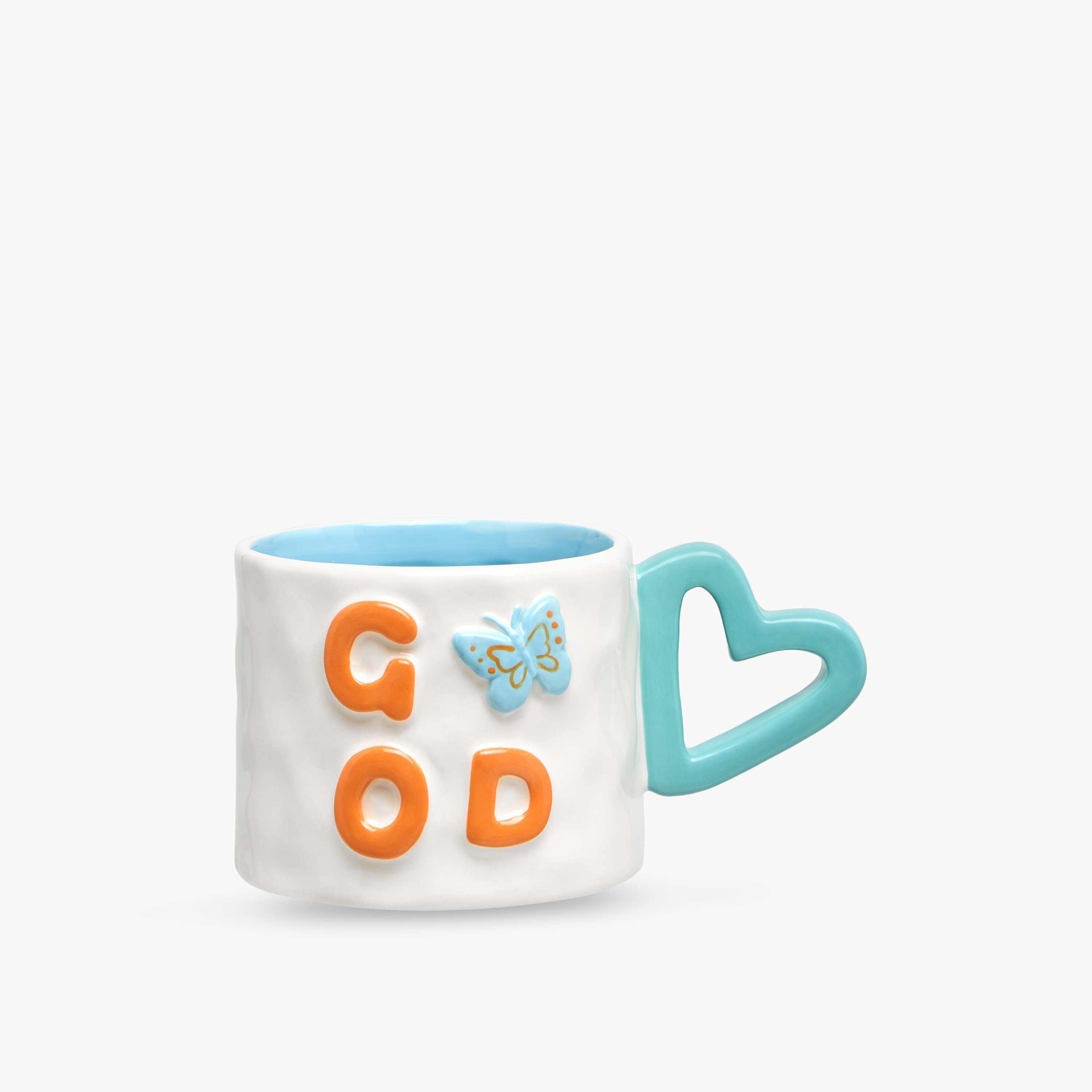 Embossed Ceramic Mug with Handle - 380 ml-household-dining-teaandcoffee-mugsandcups-image-1