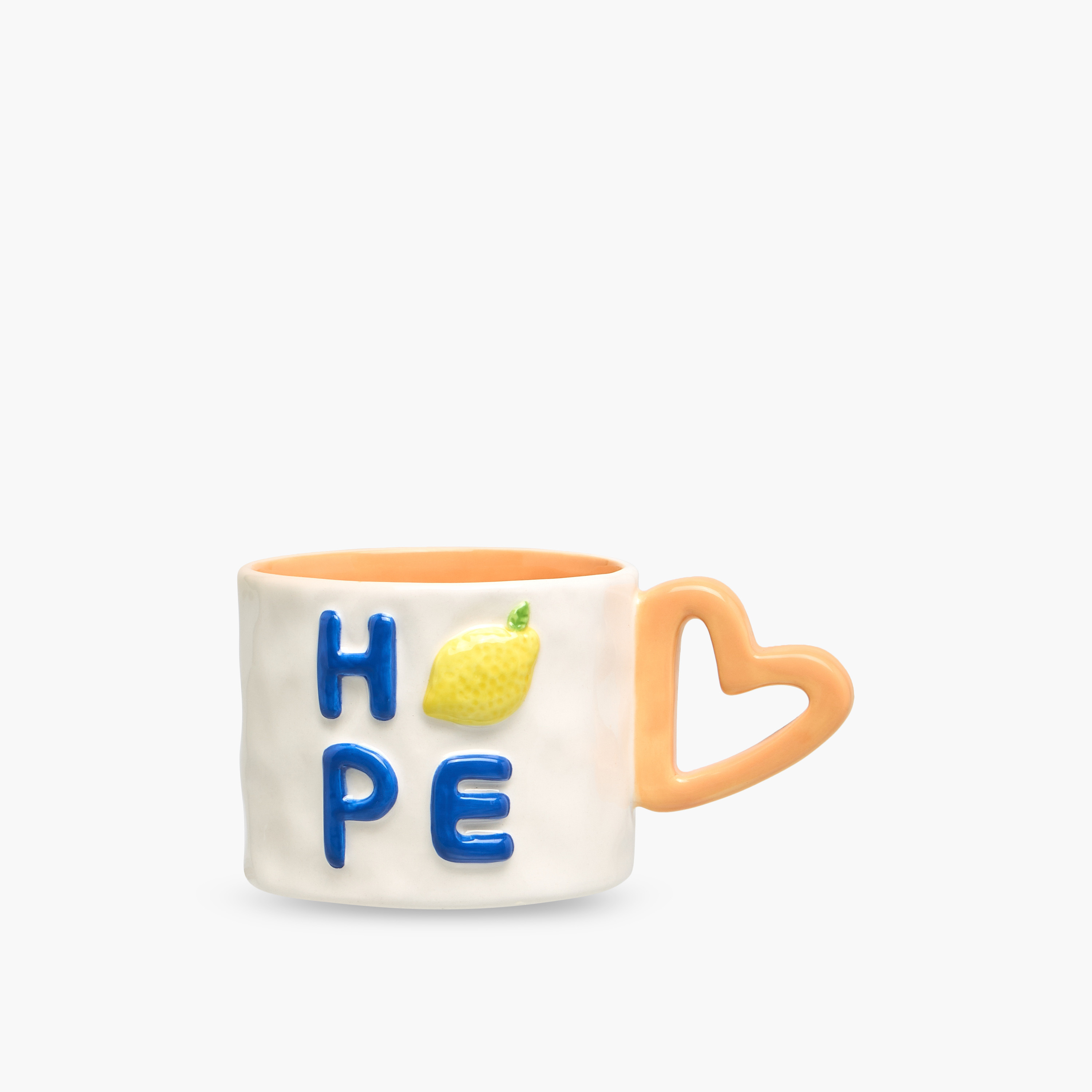 Lemon Accent Ceramic Mug with Handle - 380 ml-household-dining-teaandcoffee-mugsandcups-image-1