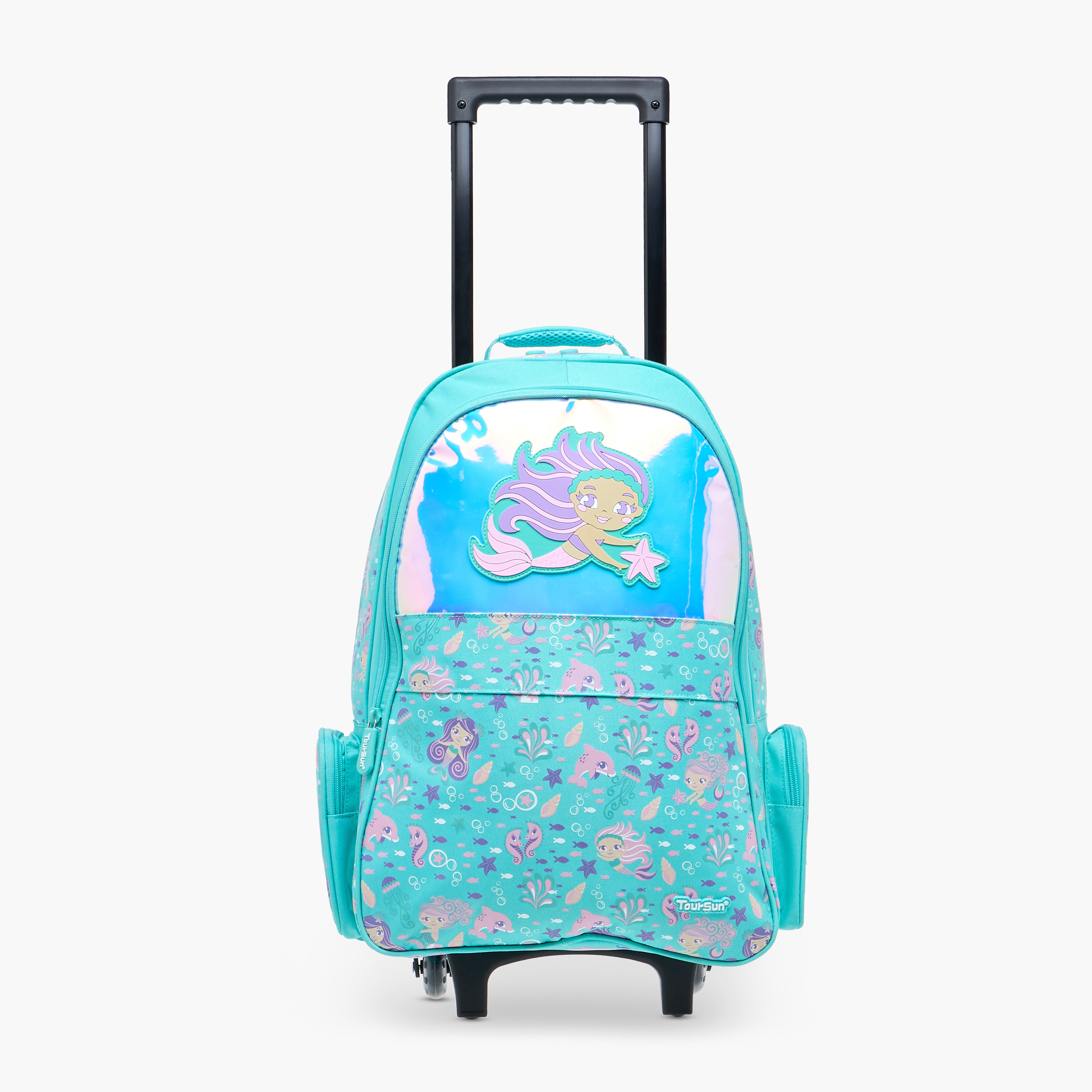 Toursun Mermaid Trolley Bag for Girls 5-8 Years with Padded Shoulder Straps -school-bagsandbackpacks-trolleybags-image-9