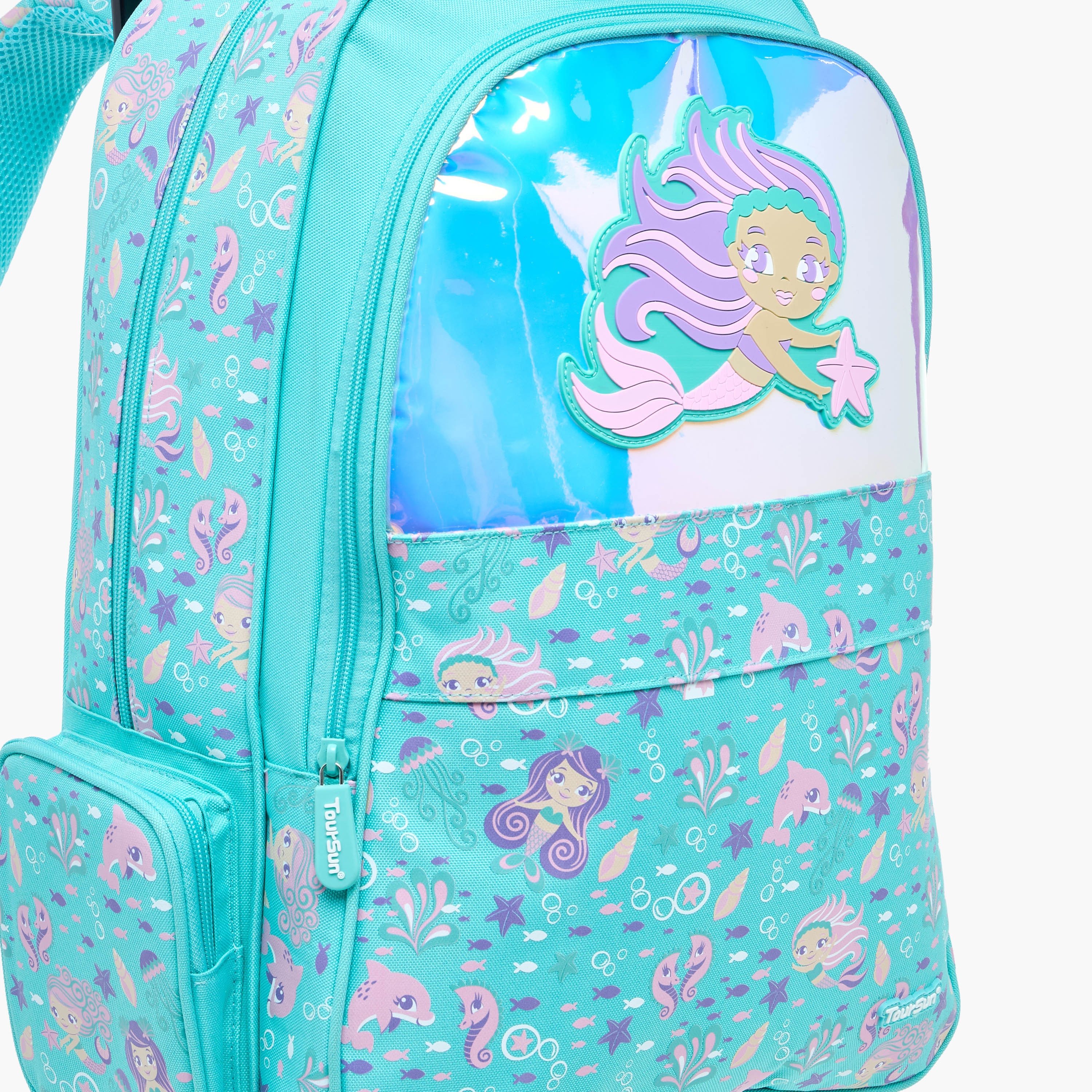 Toursun Mermaid Trolley Bag for Girls 5-8 Years with Padded Shoulder Straps -school-bagsandbackpacks-trolleybags-image-10