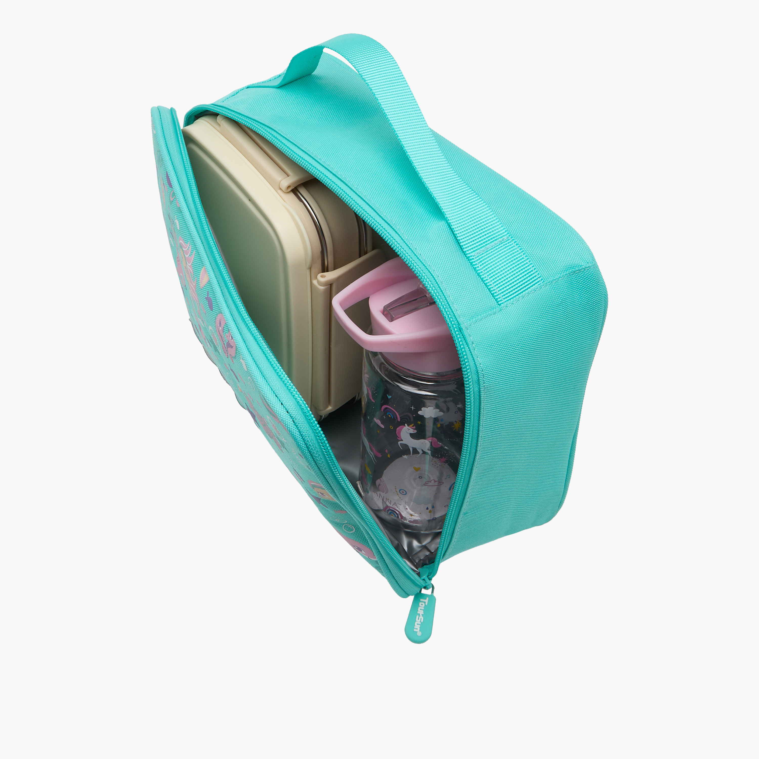 Toursun Mermaid Print Lunch Bag with Top Handle and Zip Closure-school-lunchessentials-lunchbags-image-8