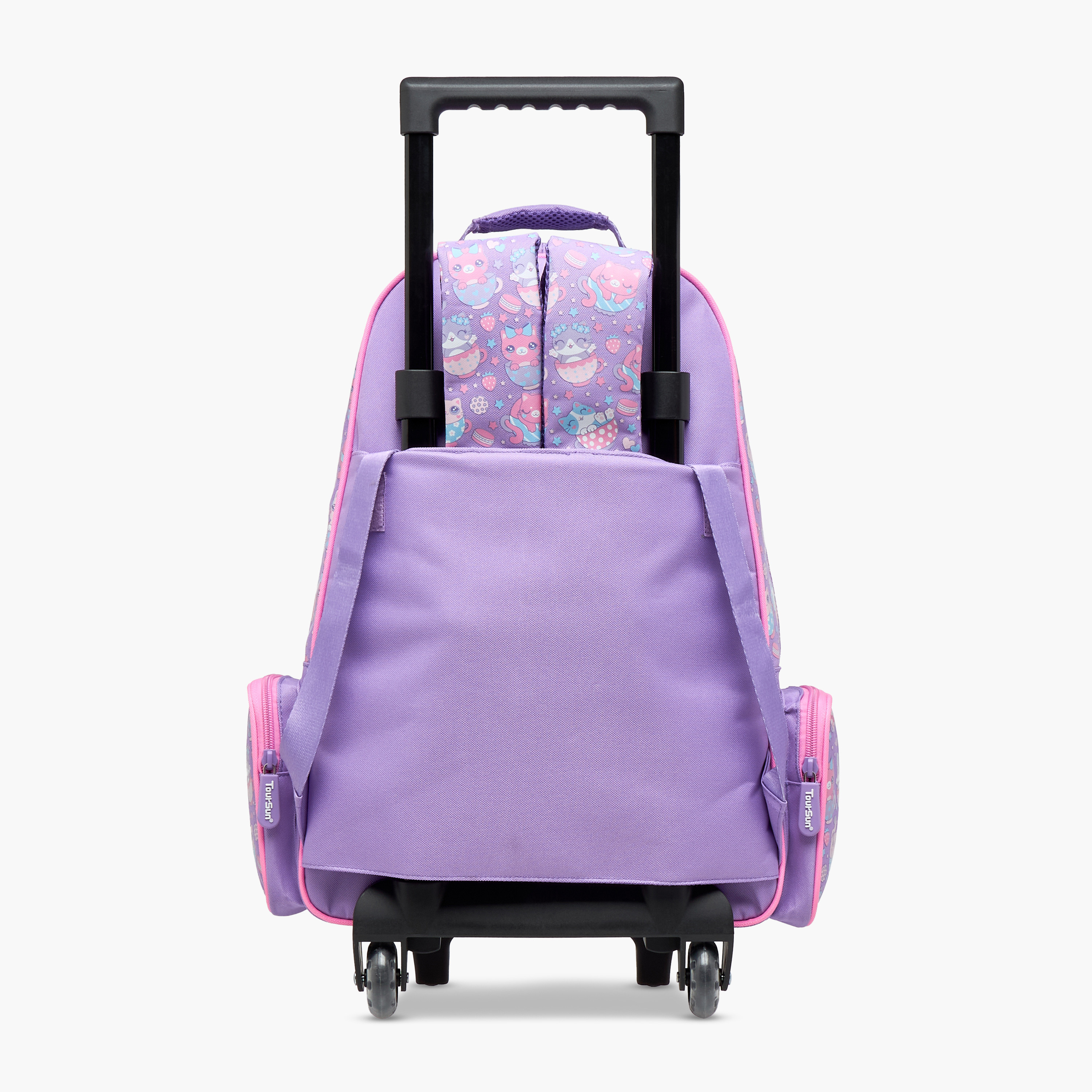 Toursun Cats Trolley Bag for Girls 5-8 Years with Padded Shoulder Straps -school-bagsandbackpacks-trolleybags-image-5