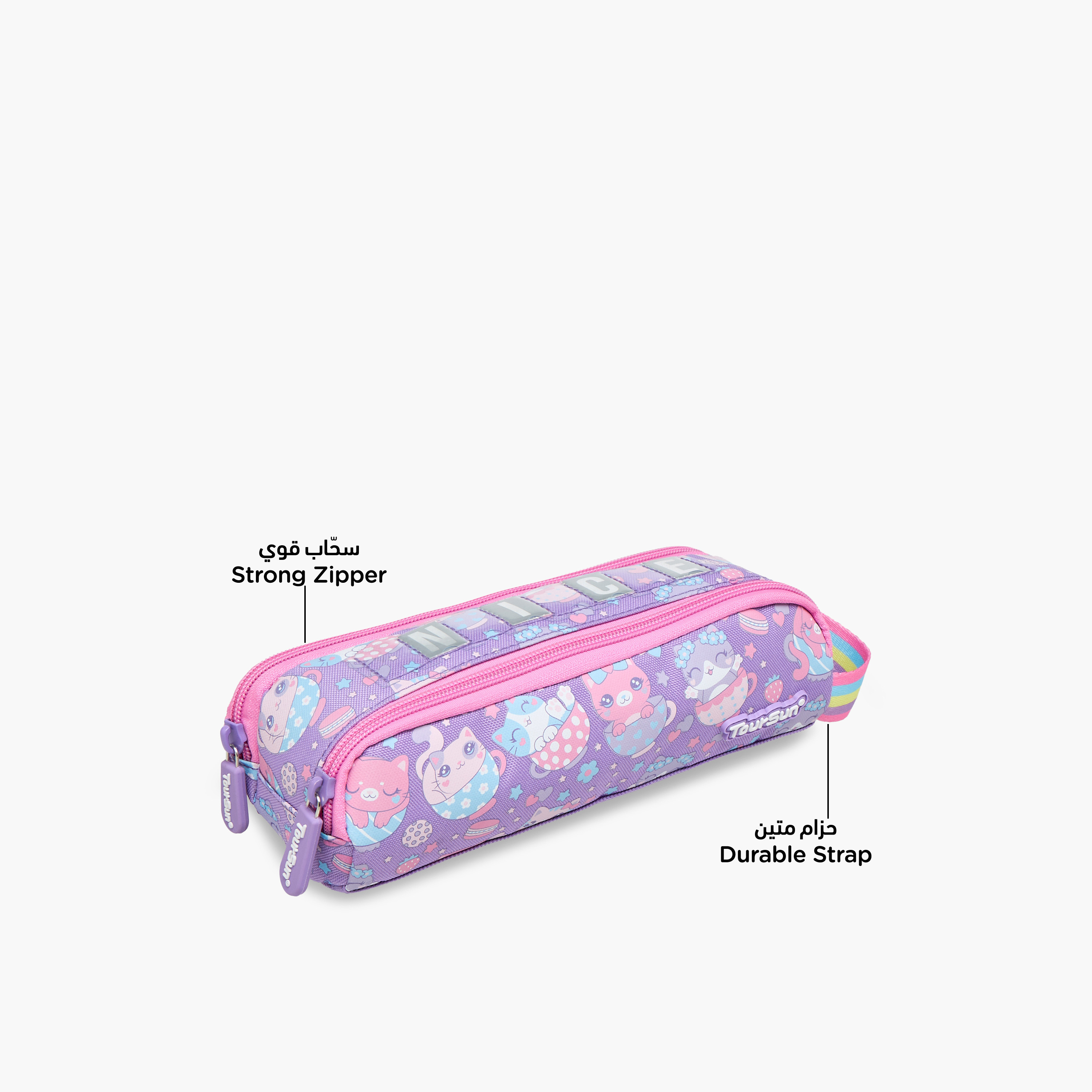 Toursun Printed Pencil Pouch with Zip Closure-school-stationery-pencilcases-image-6