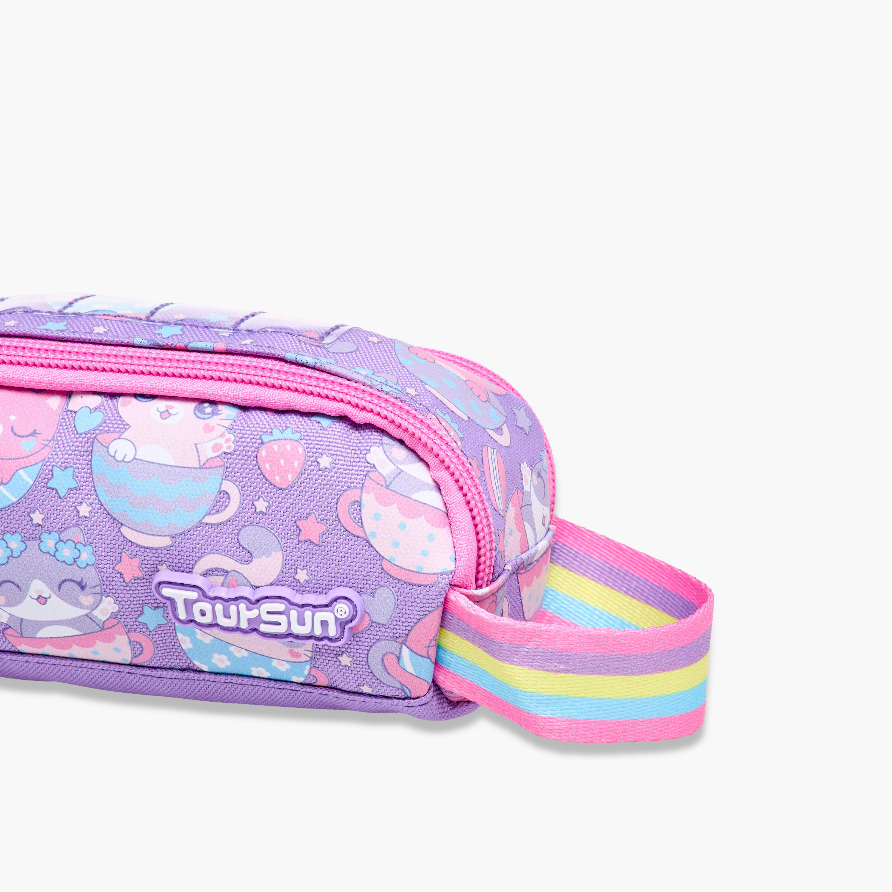 Toursun Cat Print Pencil Pouch with Zip Closure-school-stationery-pencilcases-image-5