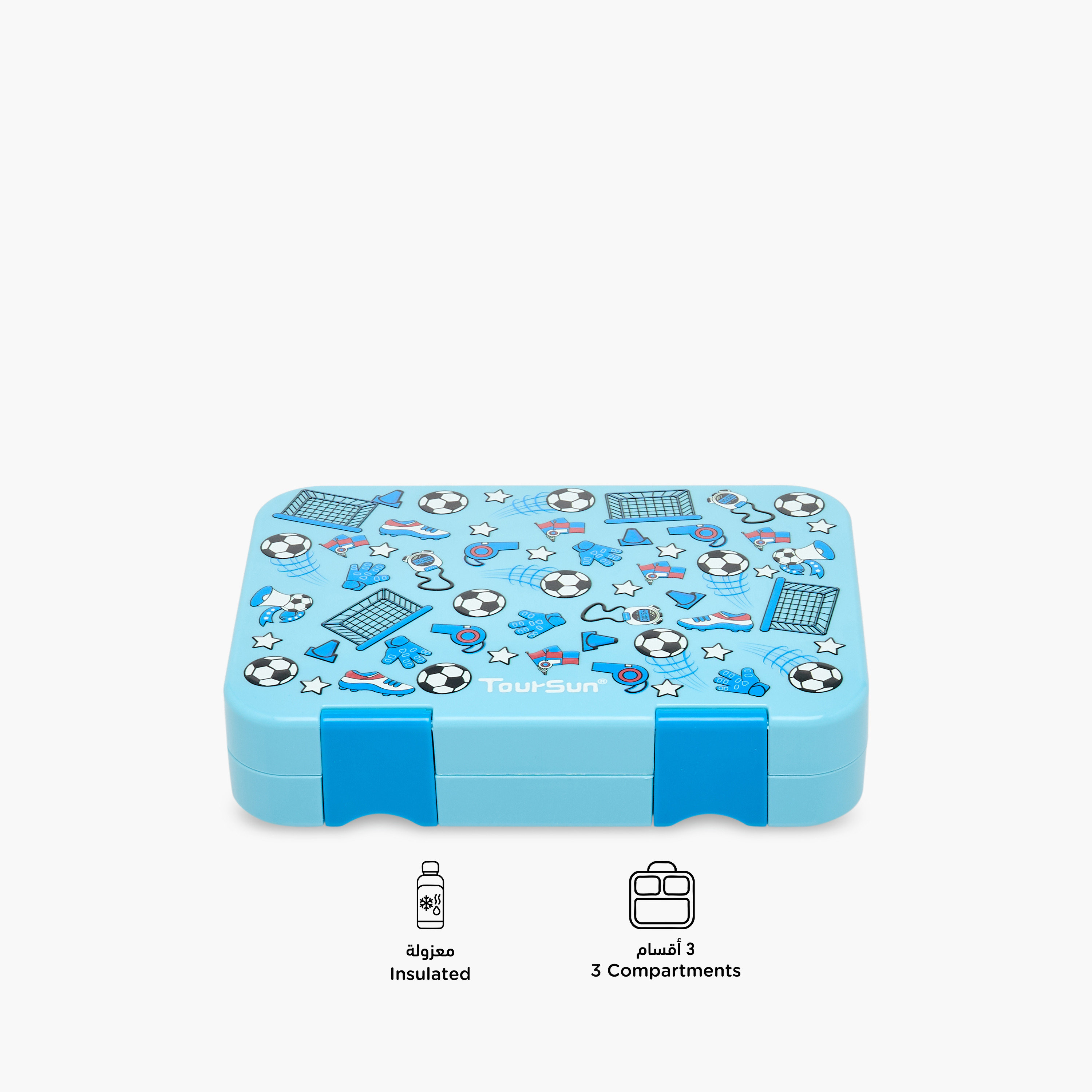 Toursun Football Print 3-Compartment Lunch Box-school-lunchessentials-lunchboxes-image-2