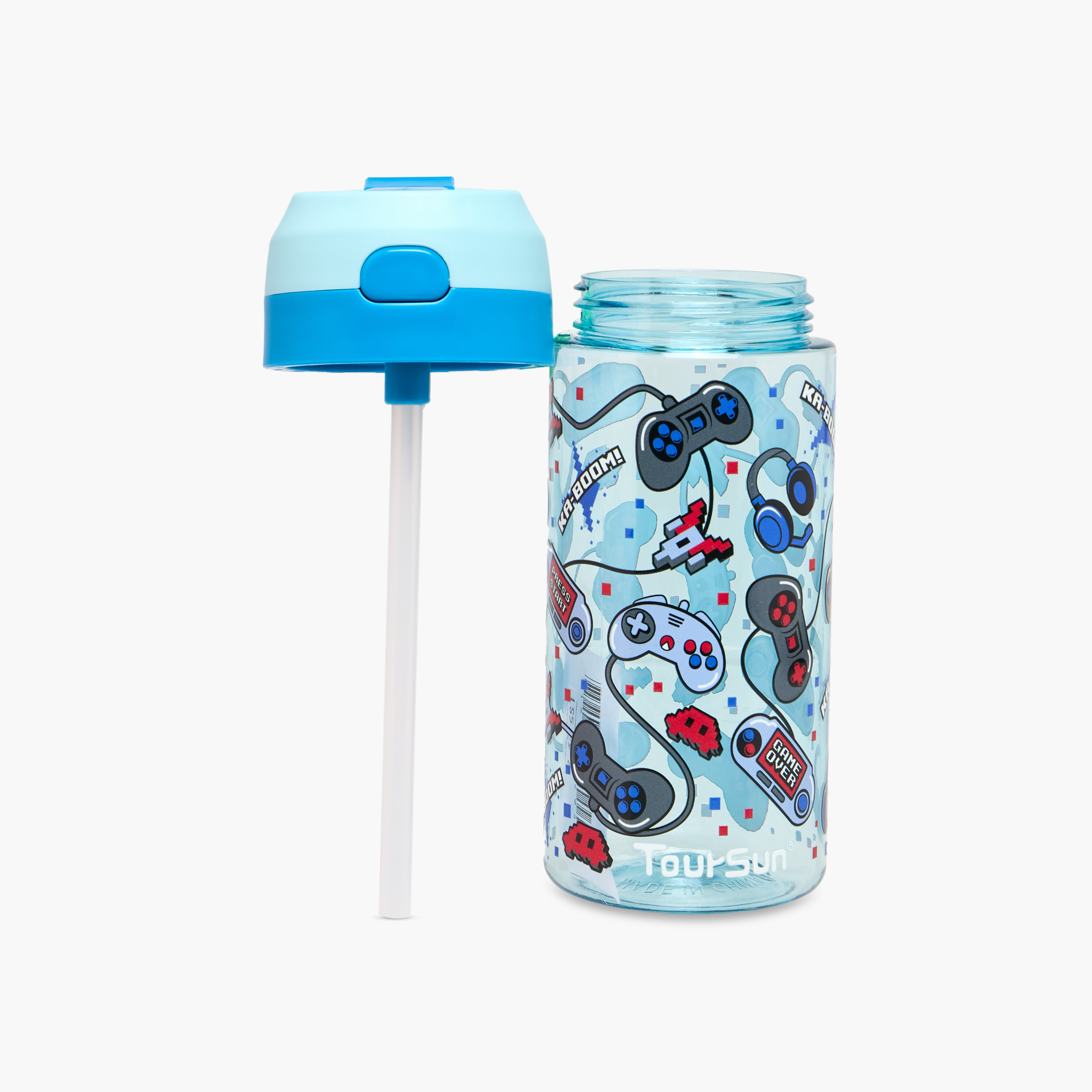 Toursun Gaming Plastic Water Bottle with Sipper and Handle – 500 ml-school-waterbottles-image-8