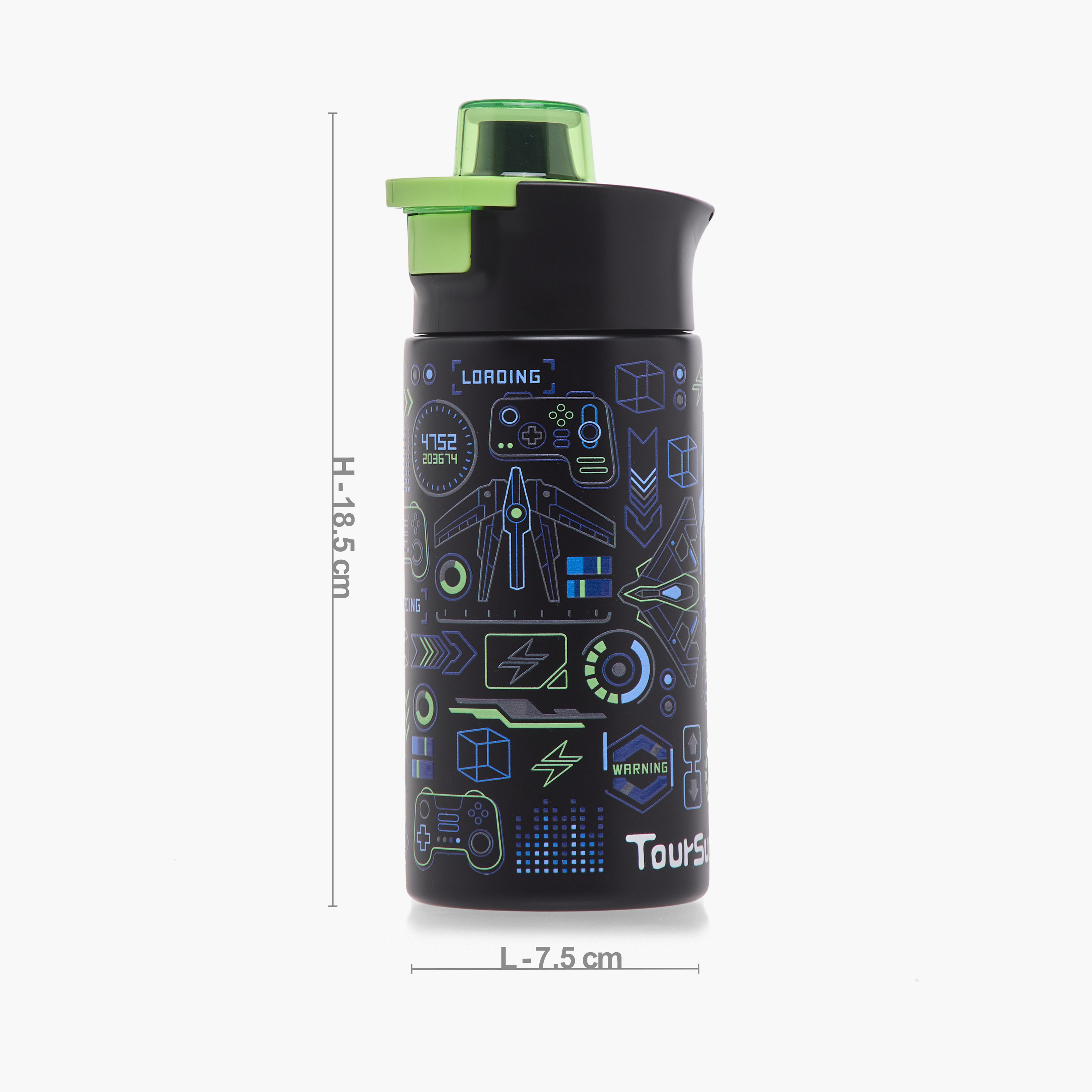 Toursun Gaming Stainless Steel Water Bottle with Flip-Up Handle – 320 ml-promo_LS20_OMN-image-2