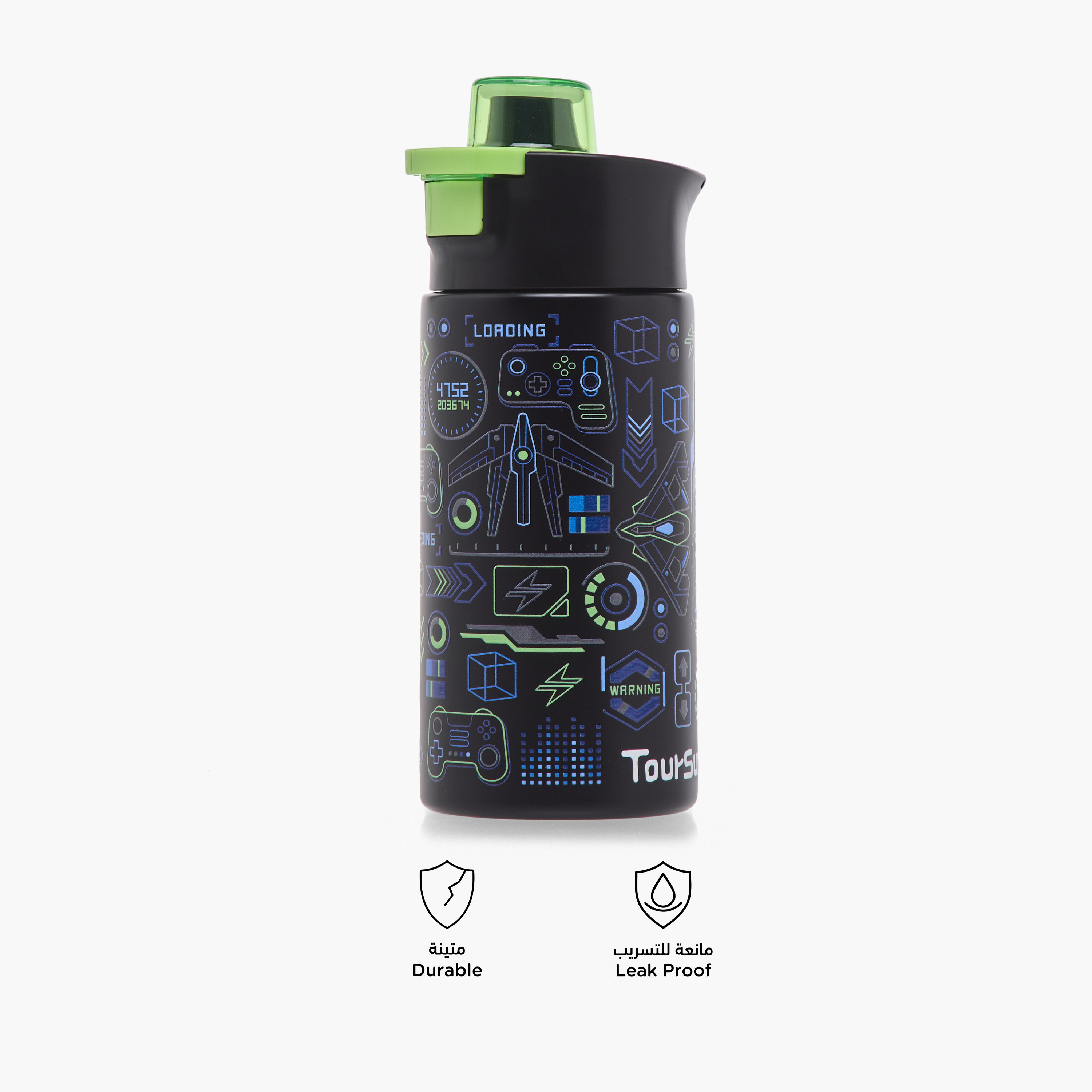 Toursun Gaming Stainless Steel Water Bottle with Flip-Up Handle – 320 ml-promo_LS20_OMN-image-4