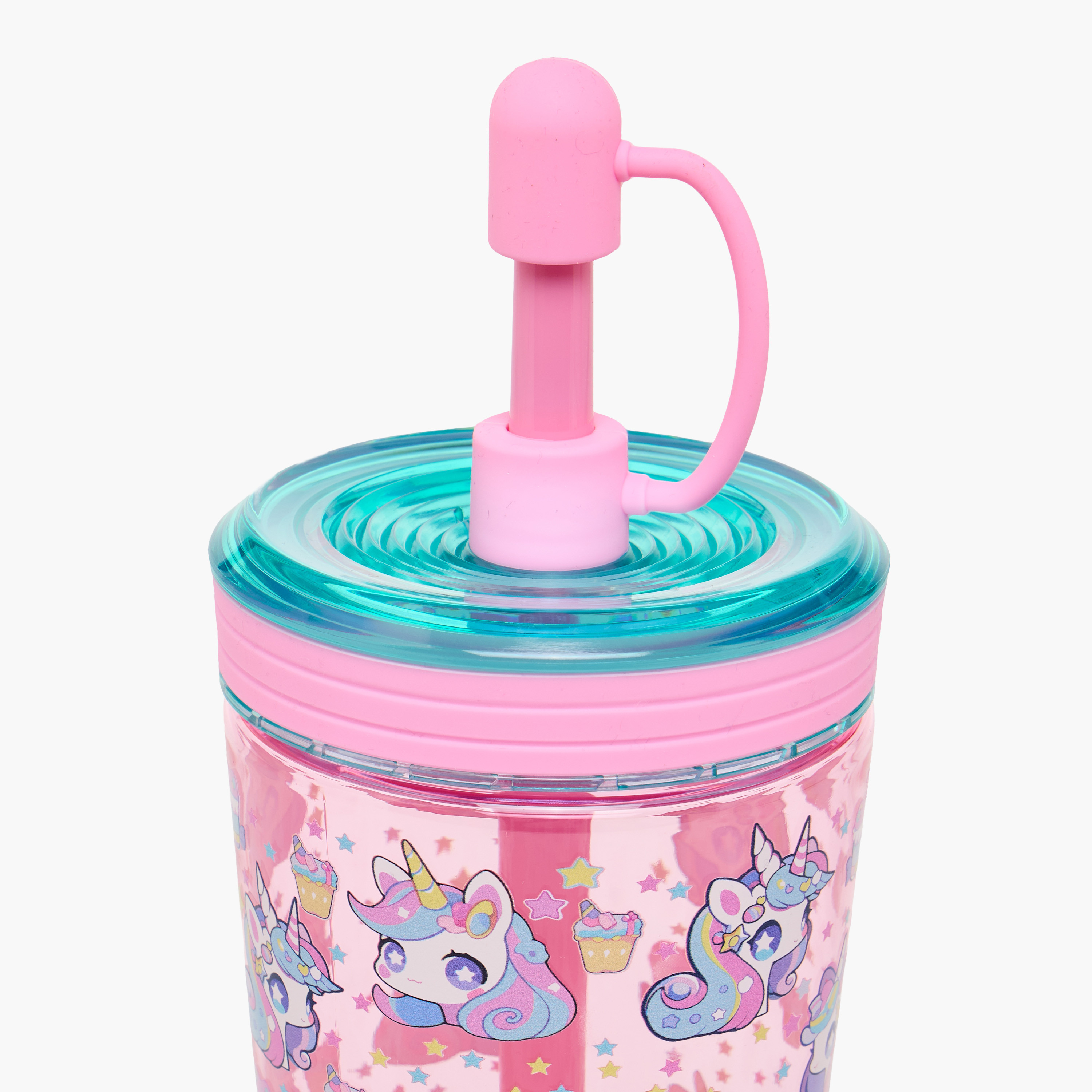 Unicorn Print Sipper with Straw - 480 ml-school-waterbottles-image-3