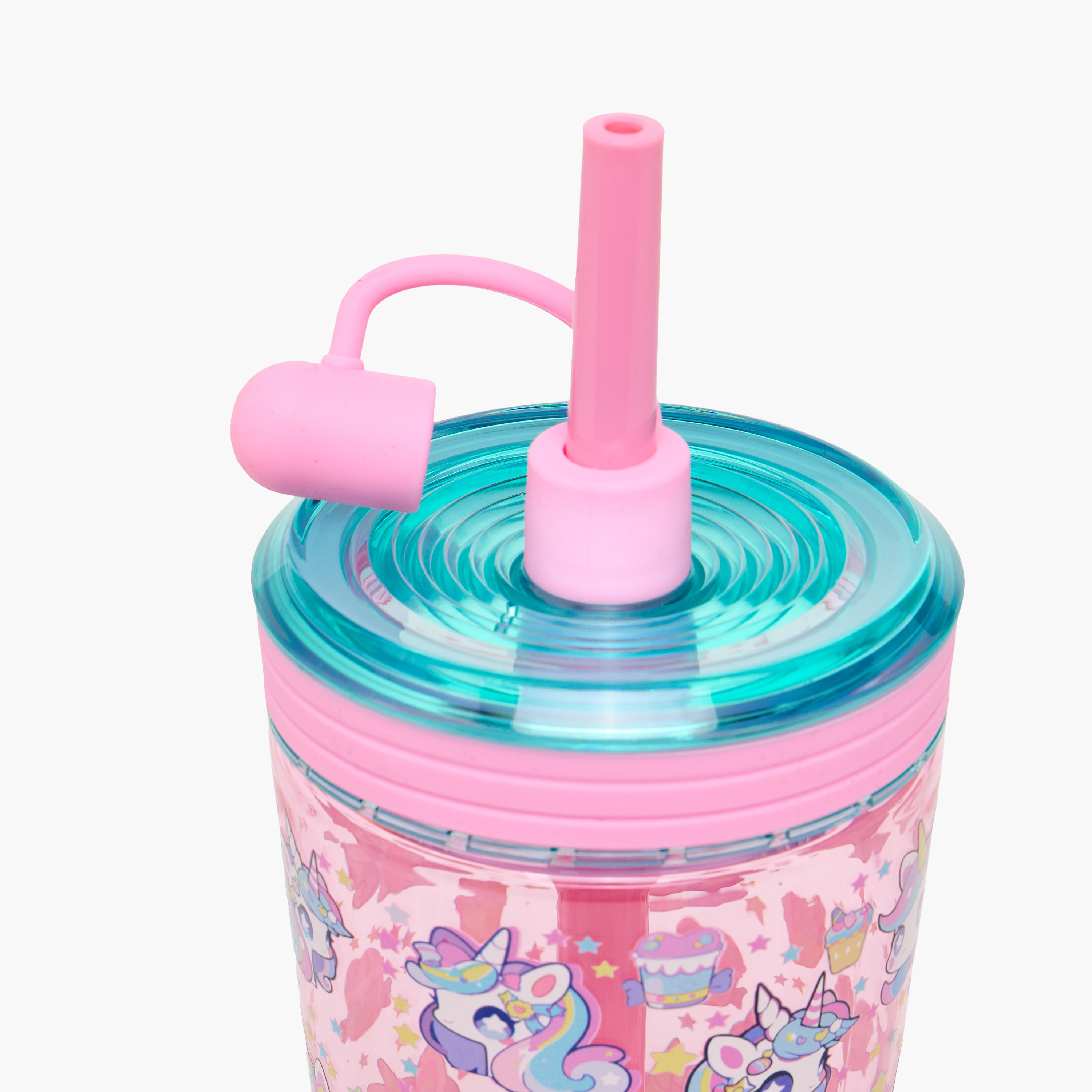 Unicorn Print Sipper with Straw - 480 ml-school-waterbottles-image-4