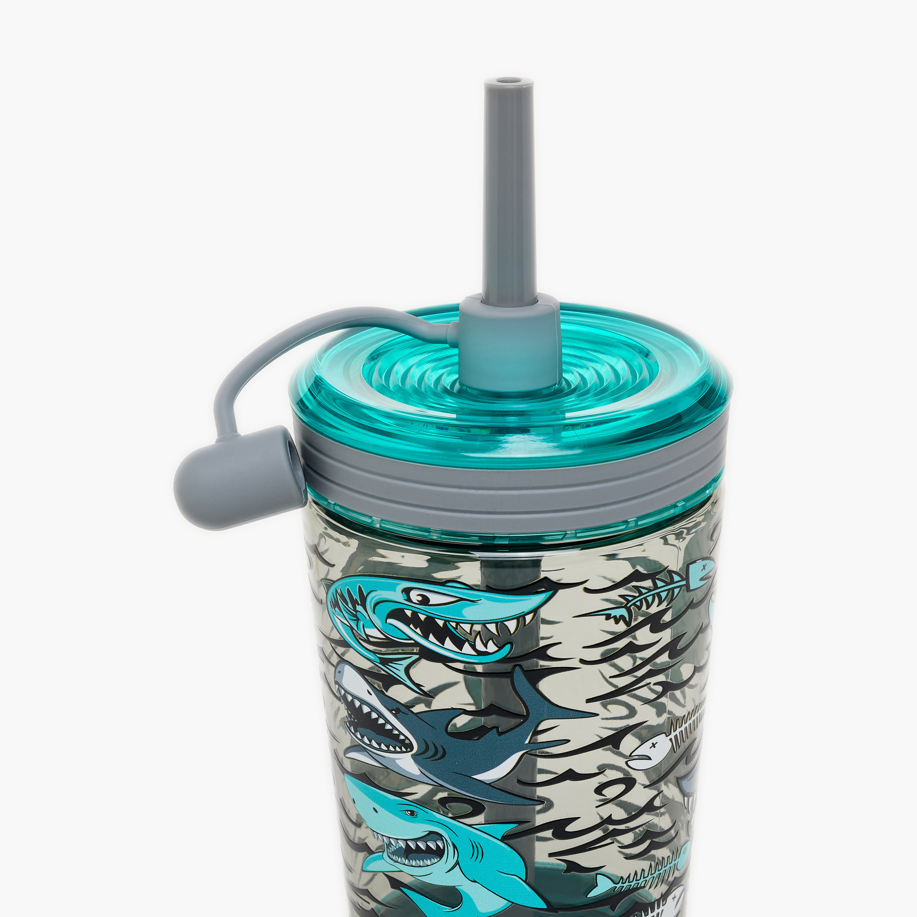 قارورة بقشّة وطبعات قرش - 480 مل-school-waterbottles-image-4