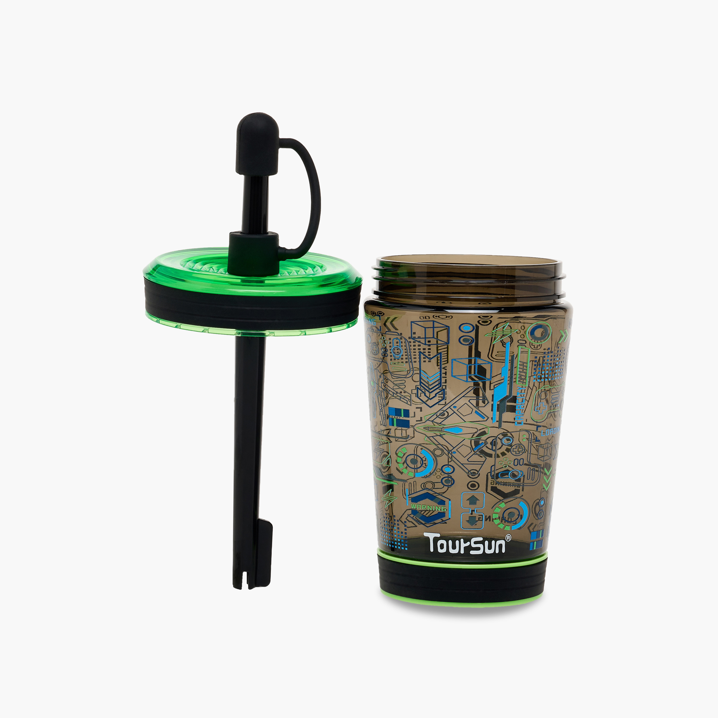 Gaming Print Sipper with Straw - 480 ml-school-waterbottles-image-2