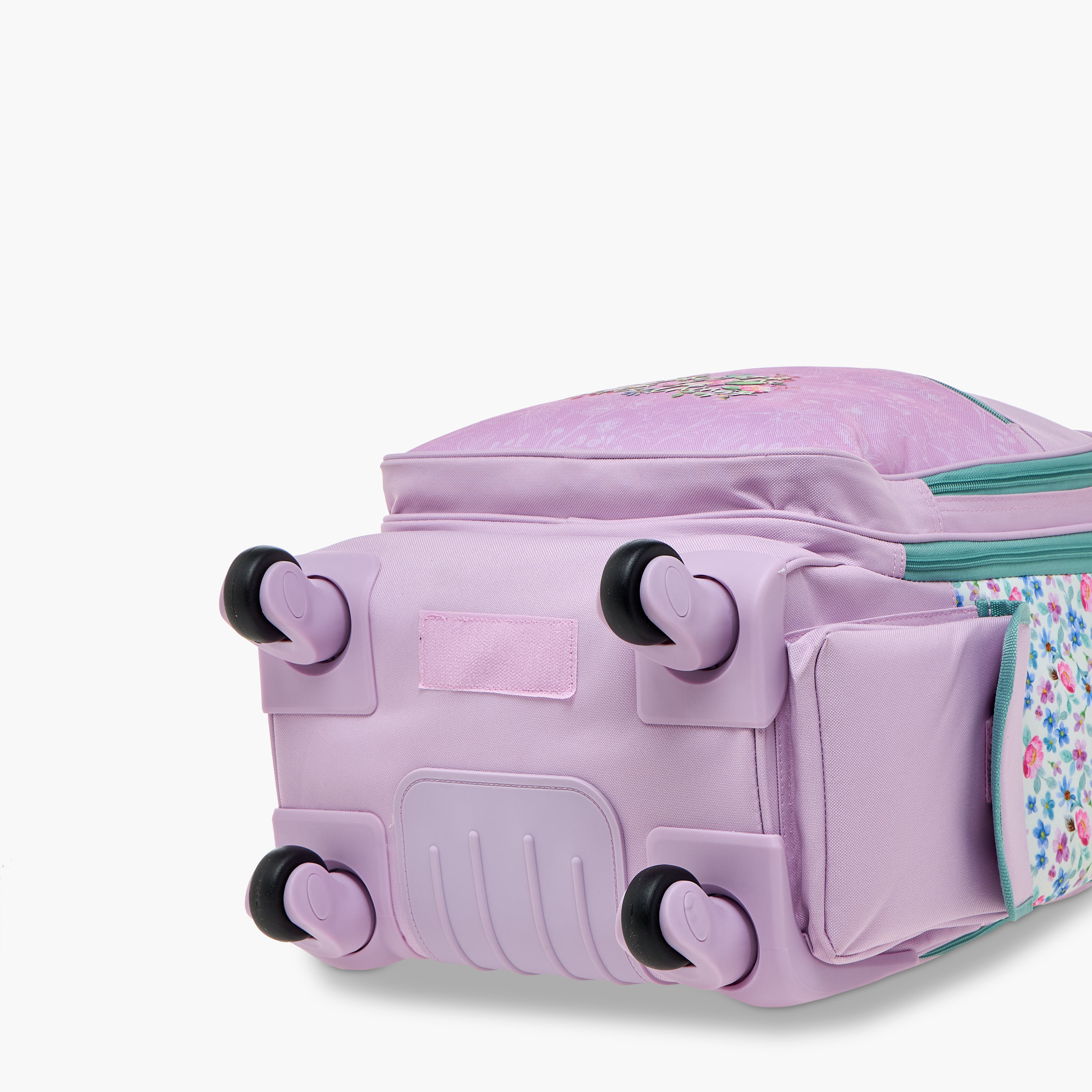 Roll Road Floral Trolley Bag for Girls 8-13 Years with Retractable Handle -school-bagsandbackpacks-trolleybags-image-11