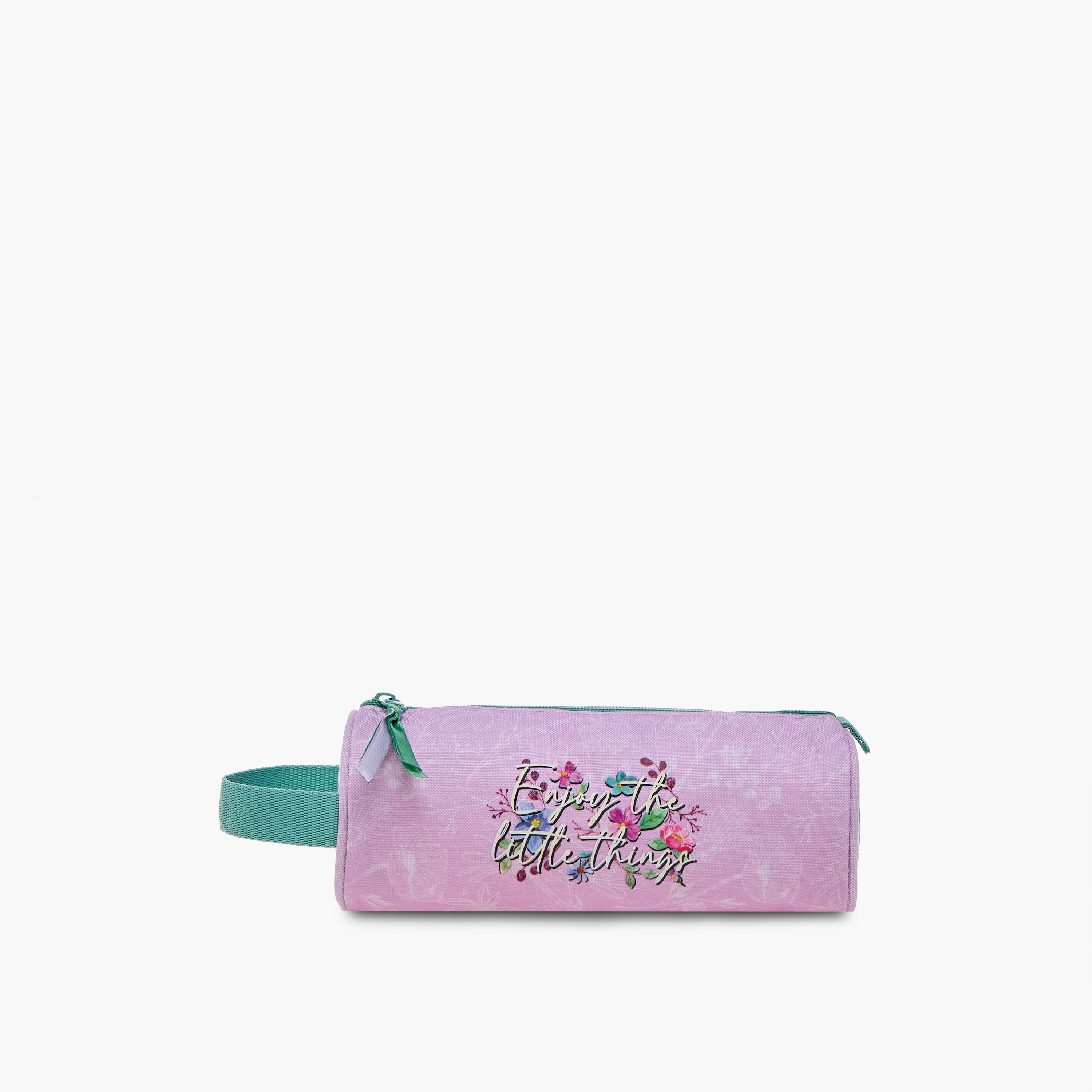Roll Road Floral Print Pencil Pouch with Zip Closure-school-stationery-pencilcases-image-1