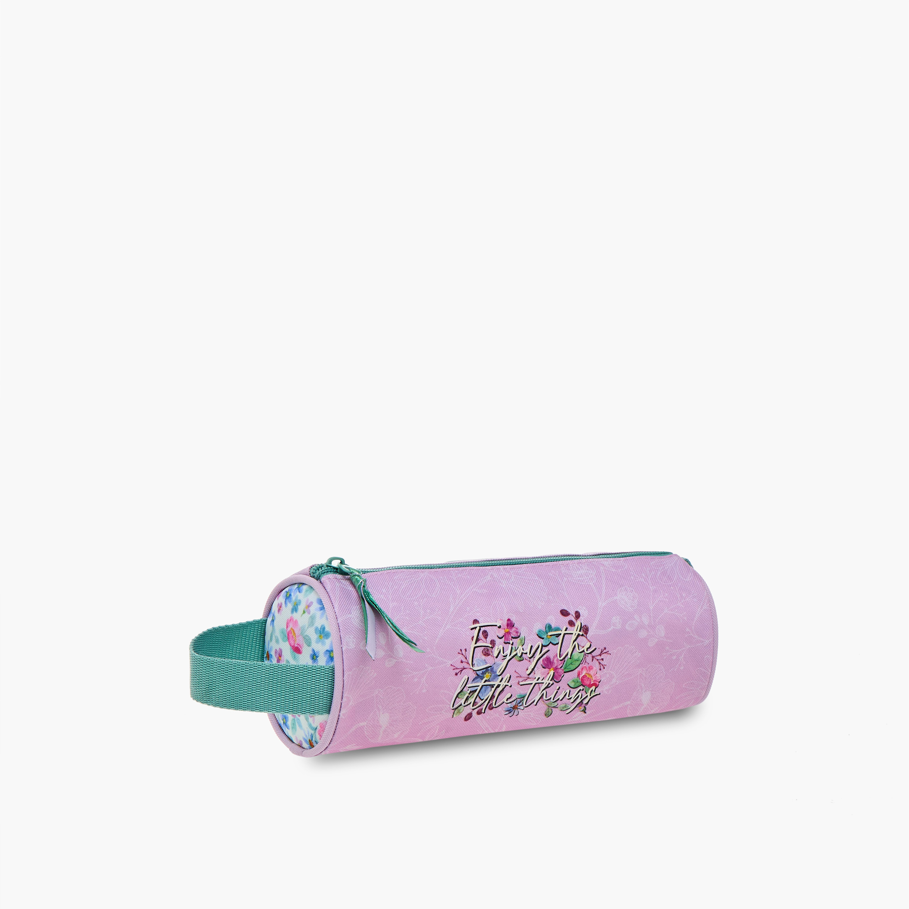 Roll Road Floral Print Pencil Pouch with Zip Closure-school-stationery-pencilcases-image-2