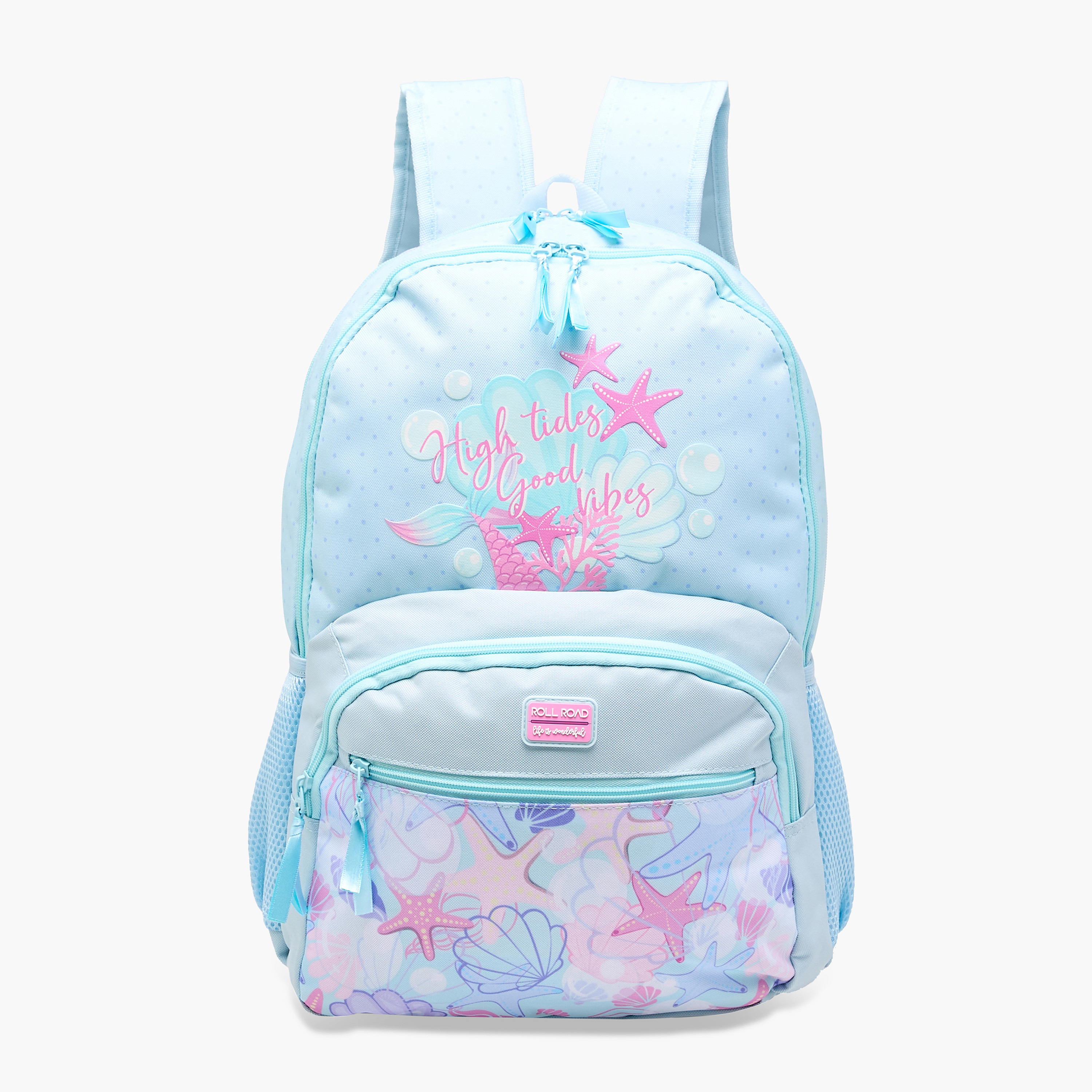 Roll Road Printed Backpack with Adjustable Straps and Zip Closure - 33x46x17 cms-promo_LS20_OMN-image-1