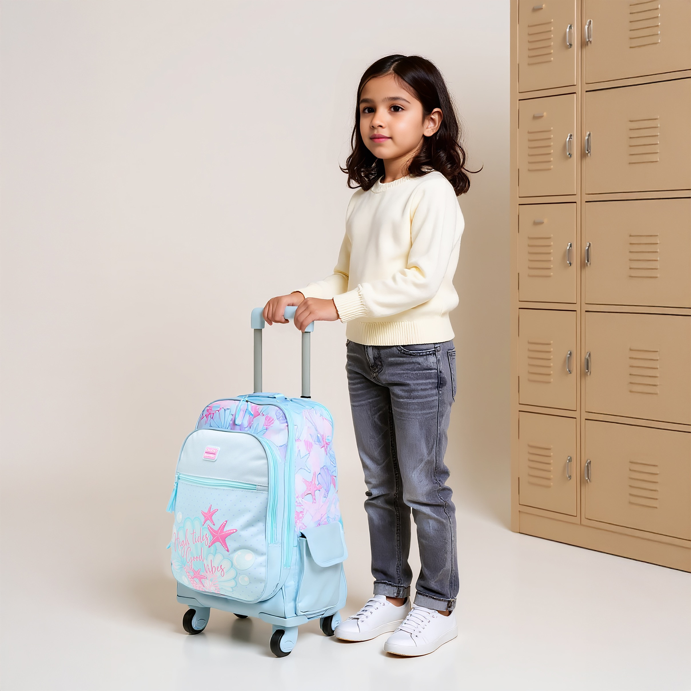 Roll Road Sea Life Trolley Bag for Girls 8-13 Years with Retractable Handle -promo_LS20_OMN-image-2
