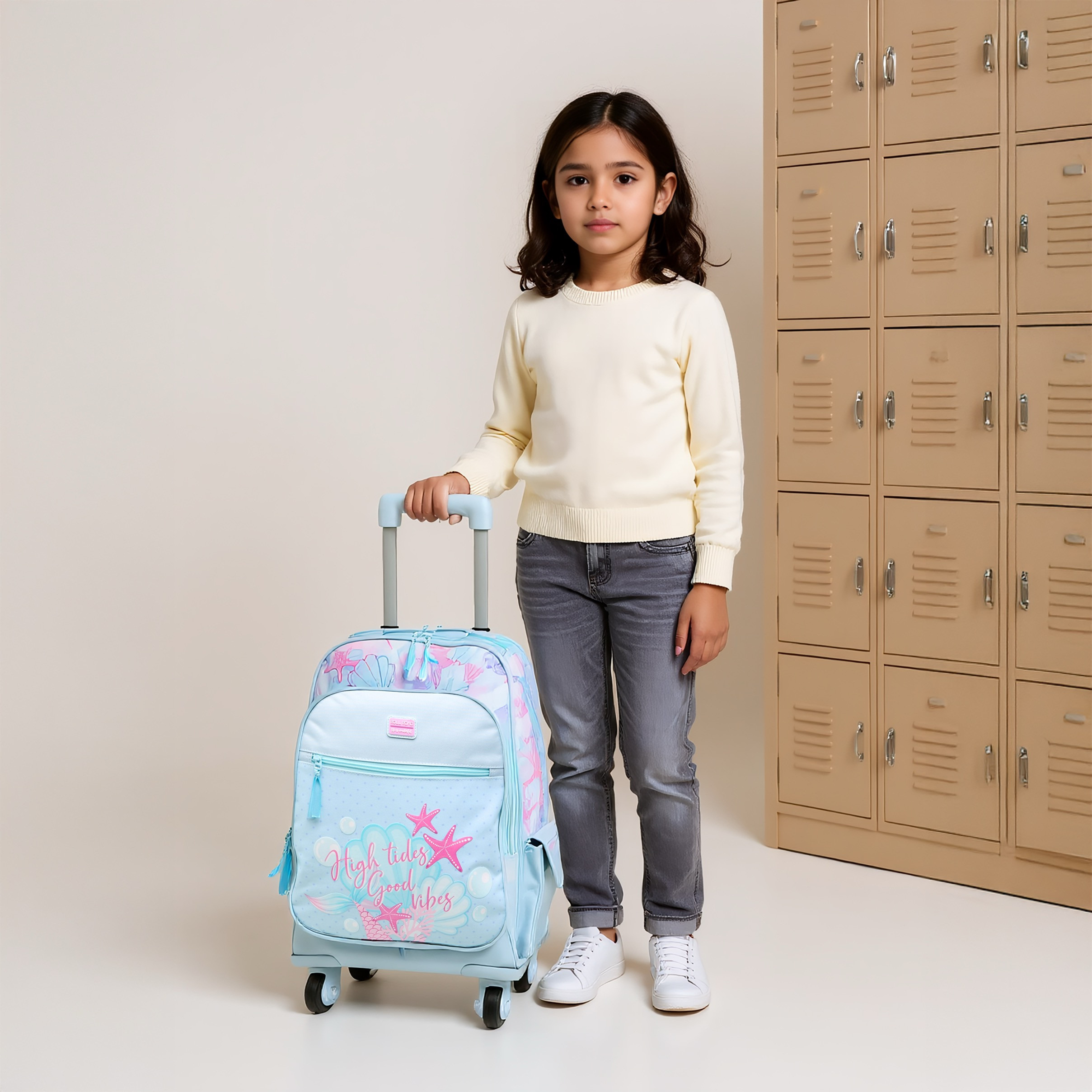 Roll Road Sea Life Trolley Bag for Girls 8-13 Years with Retractable Handle -promo_LS20_OMN-image-3