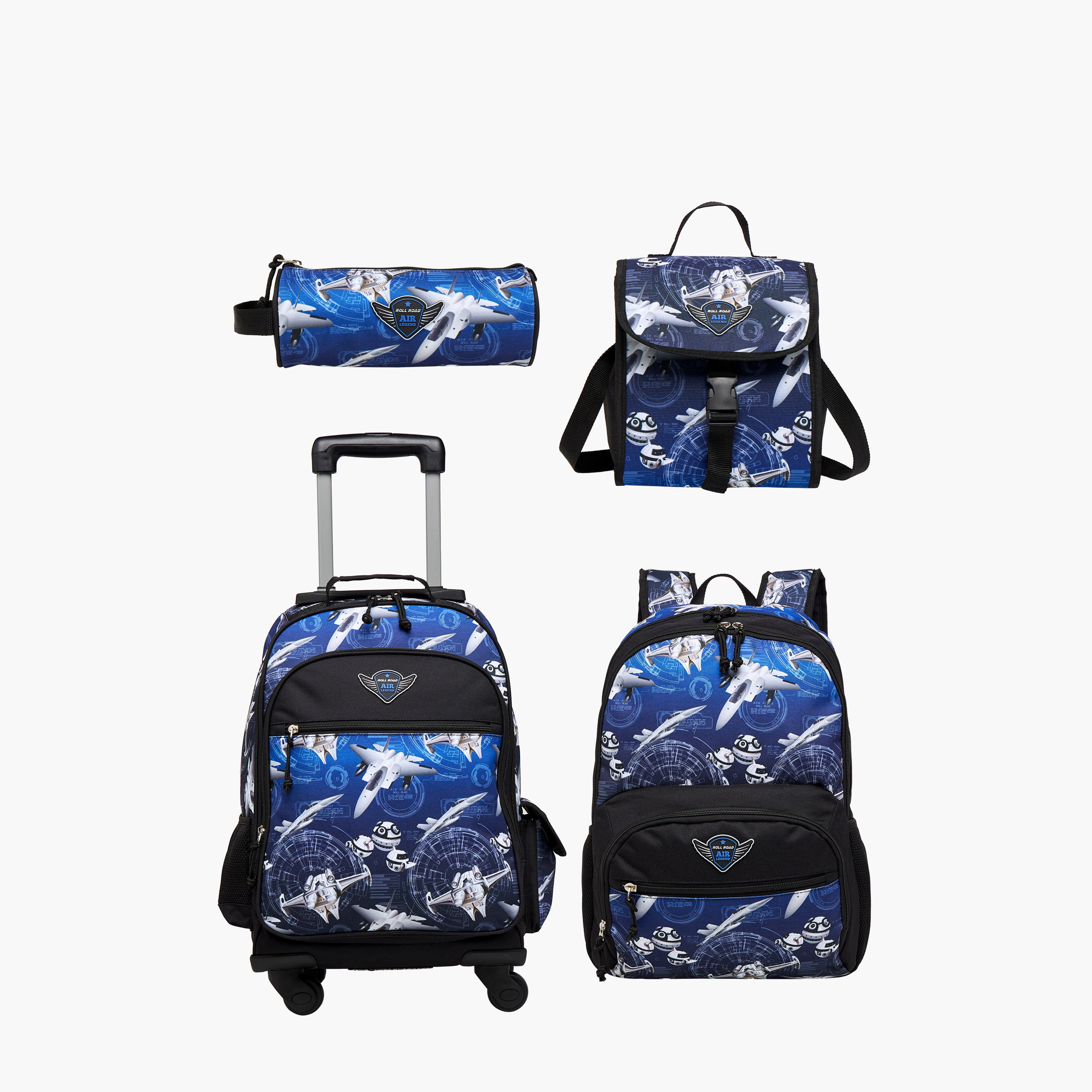 Roll Road Air Force Print Backpack with Adjustable Straps and Zip Closure - 33x46x17 cms-school-bagsandbackpacks-backpacks-image-12