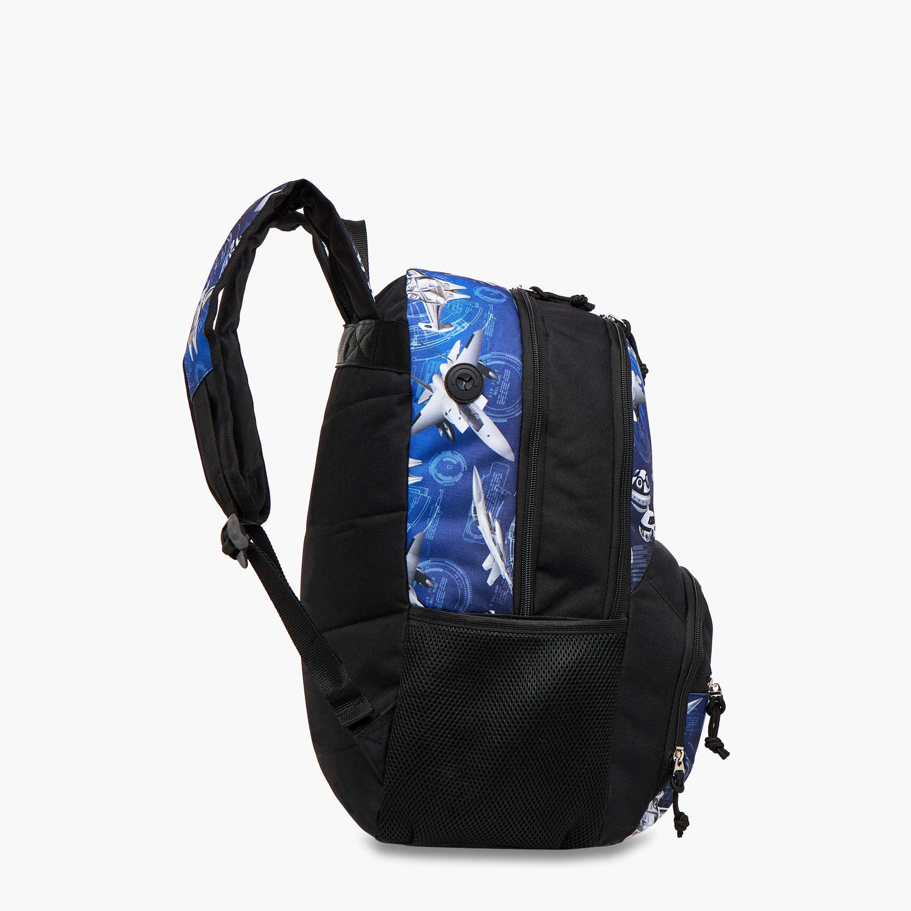 Roll Road Air Force Print Backpack with Adjustable Straps and Zip Closure - 33x46x17 cms-school-bagsandbackpacks-backpacks-image-5