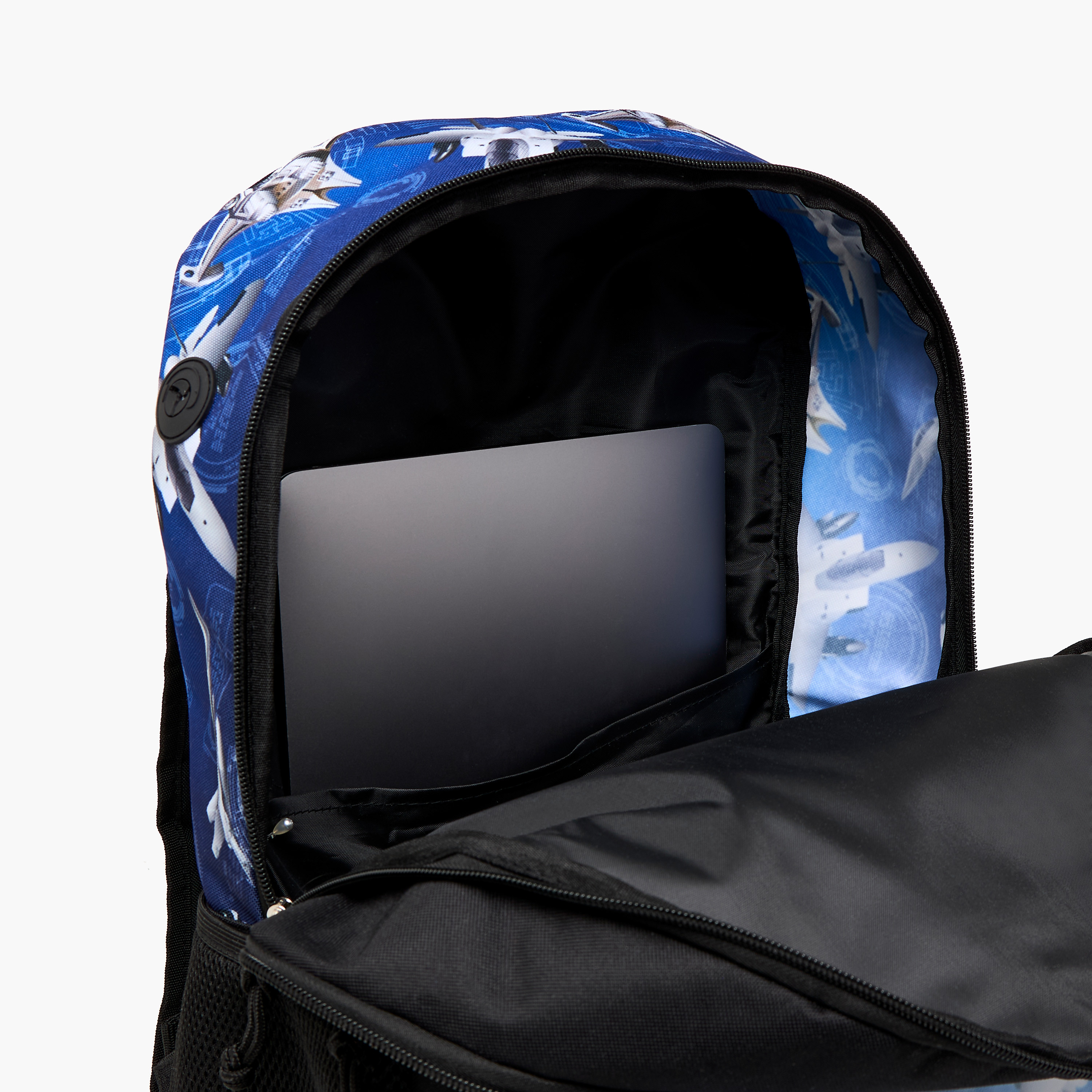 Roll Road Air Force Print Backpack with Adjustable Straps and Zip Closure - 33x46x17 cms-school-bagsandbackpacks-backpacks-image-11
