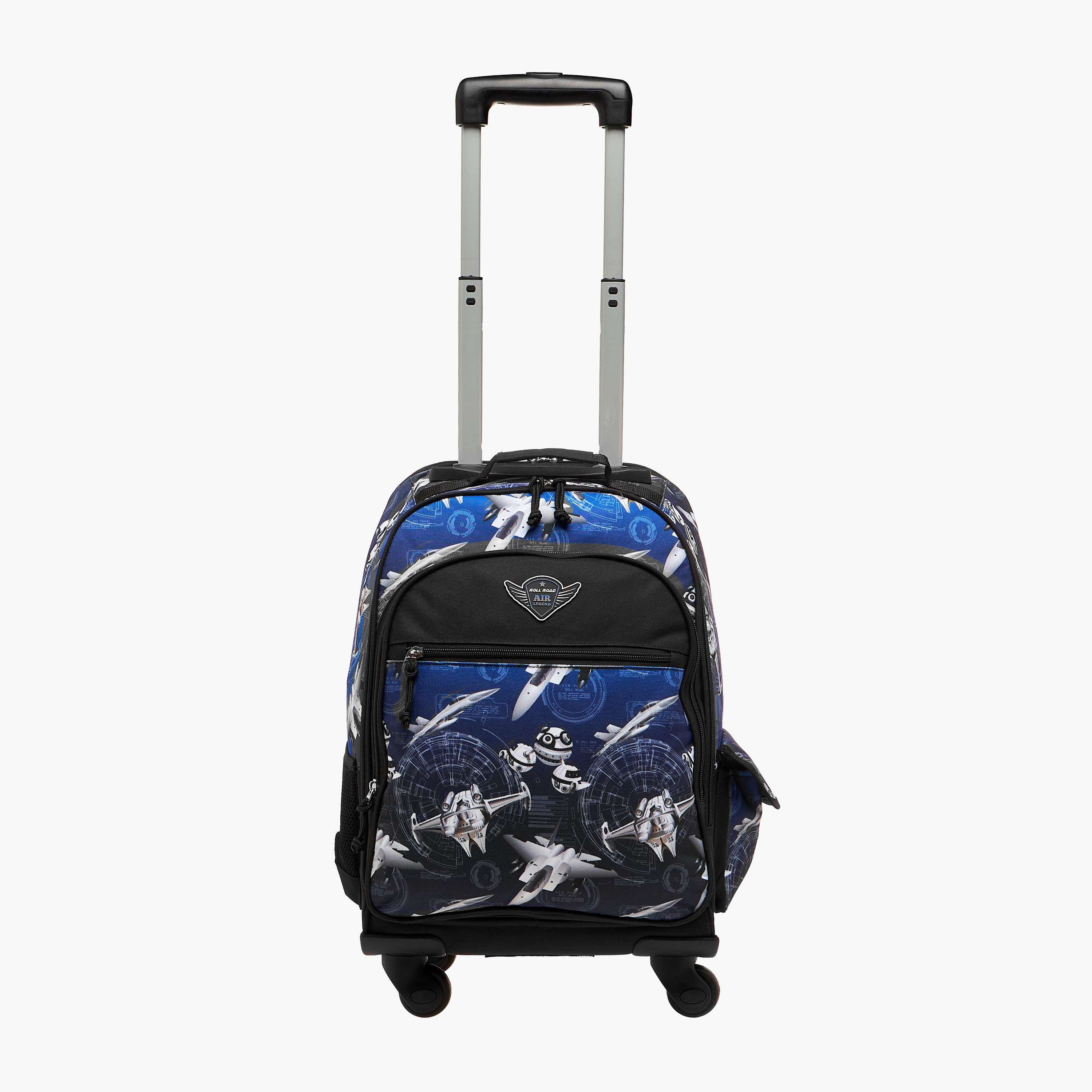 Roll Road Space Trolley Bag for Boys 5-8 Years with Retractable Handle -school-bagsandbackpacks-trolleybags-image-2