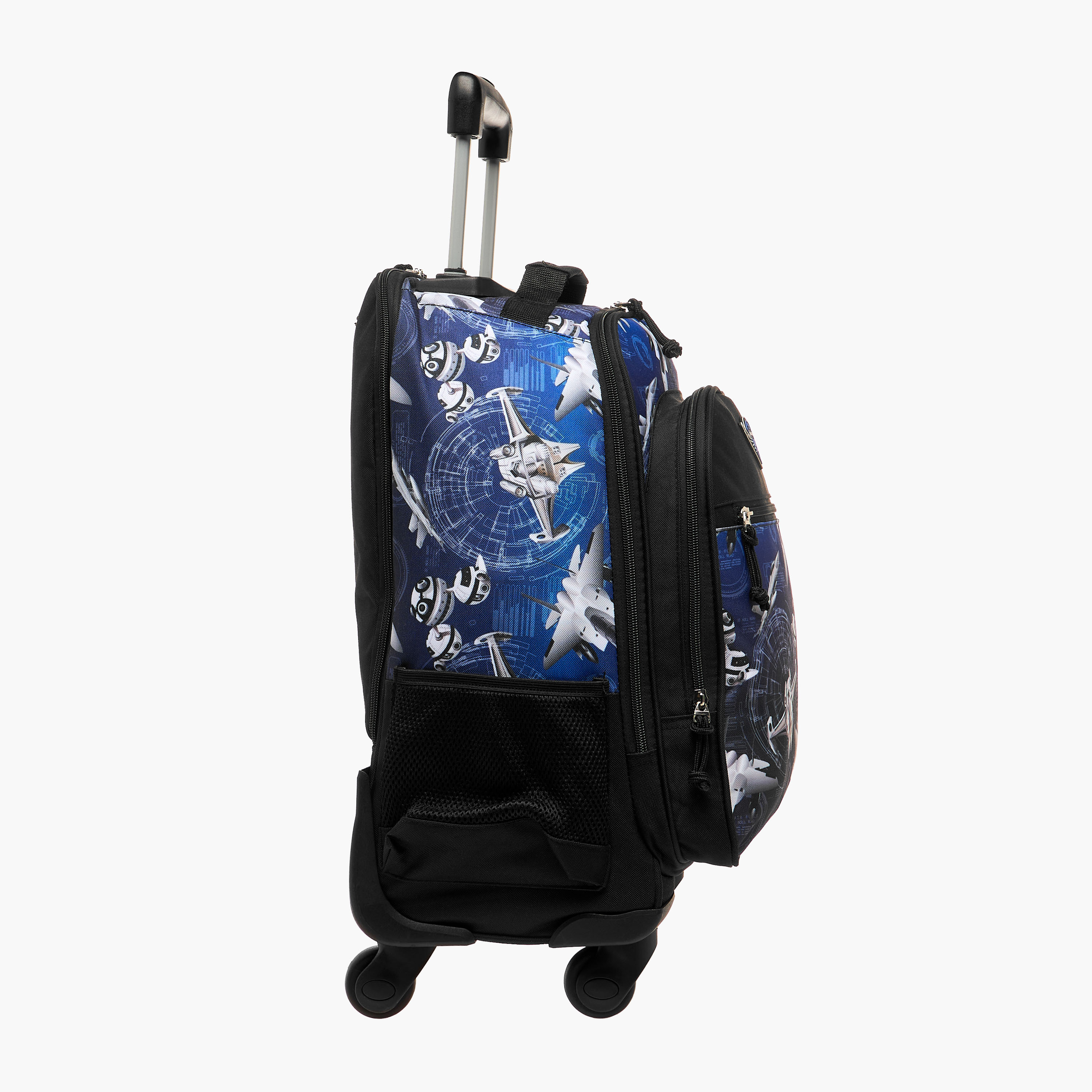 Roll Road Space Trolley Bag for Boys 5-8 Years with Retractable Handle -school-bagsandbackpacks-trolleybags-image-4