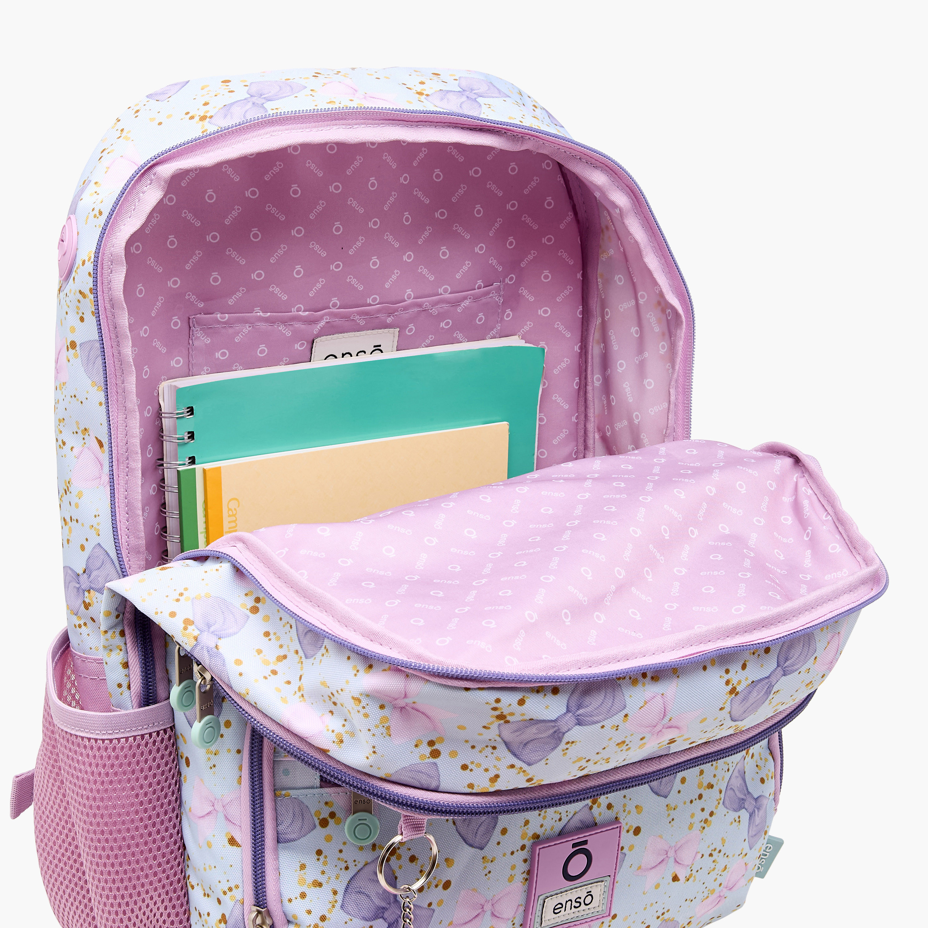Enso Bow Print Backpack with Adjustable Straps and Zip Closure -  33x46x17 cms-promo_LS20_OMN-image-12