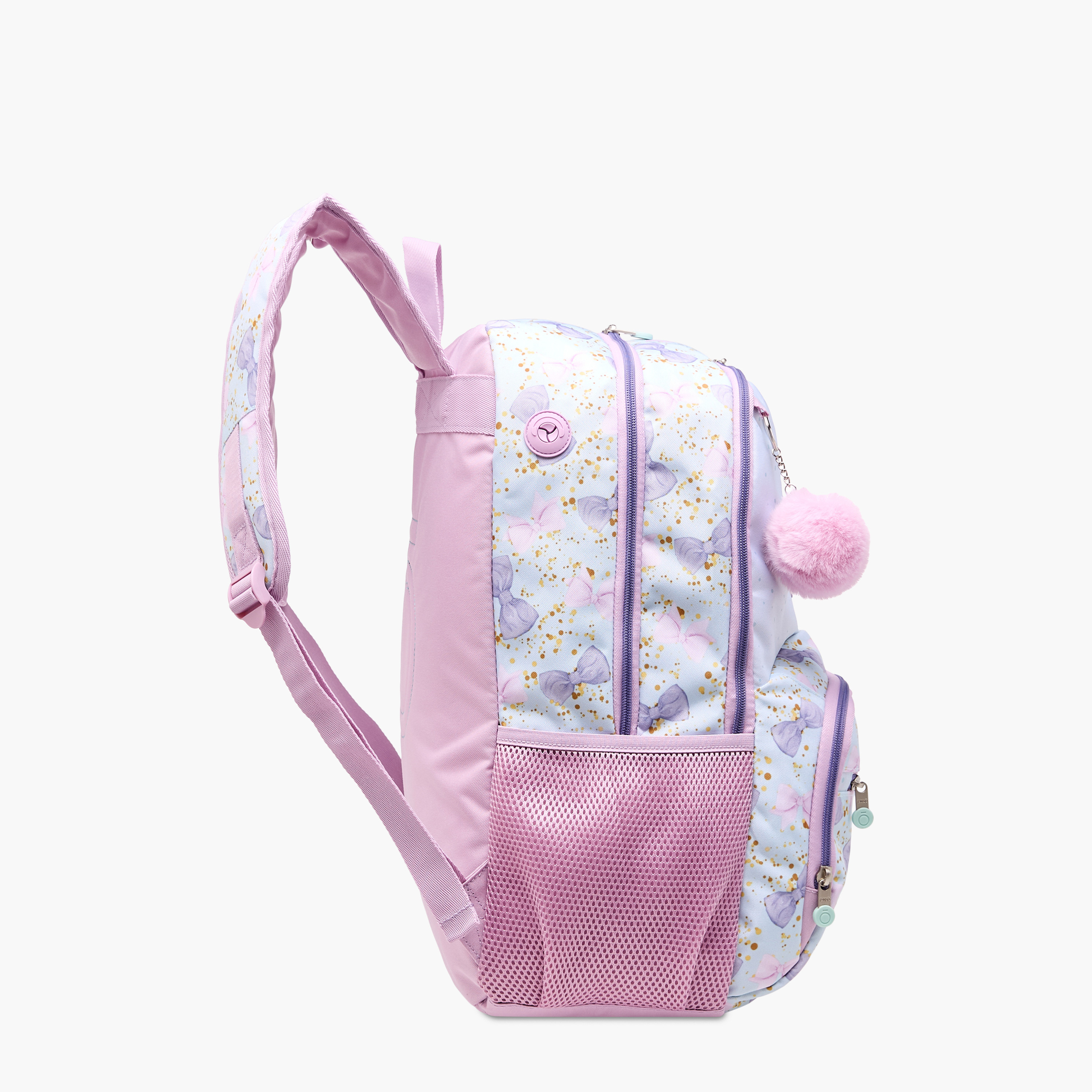 Enso Bow Print Backpack with Adjustable Straps and Zip Closure -  33x46x17 cms-promo_LS20_OMN-image-5