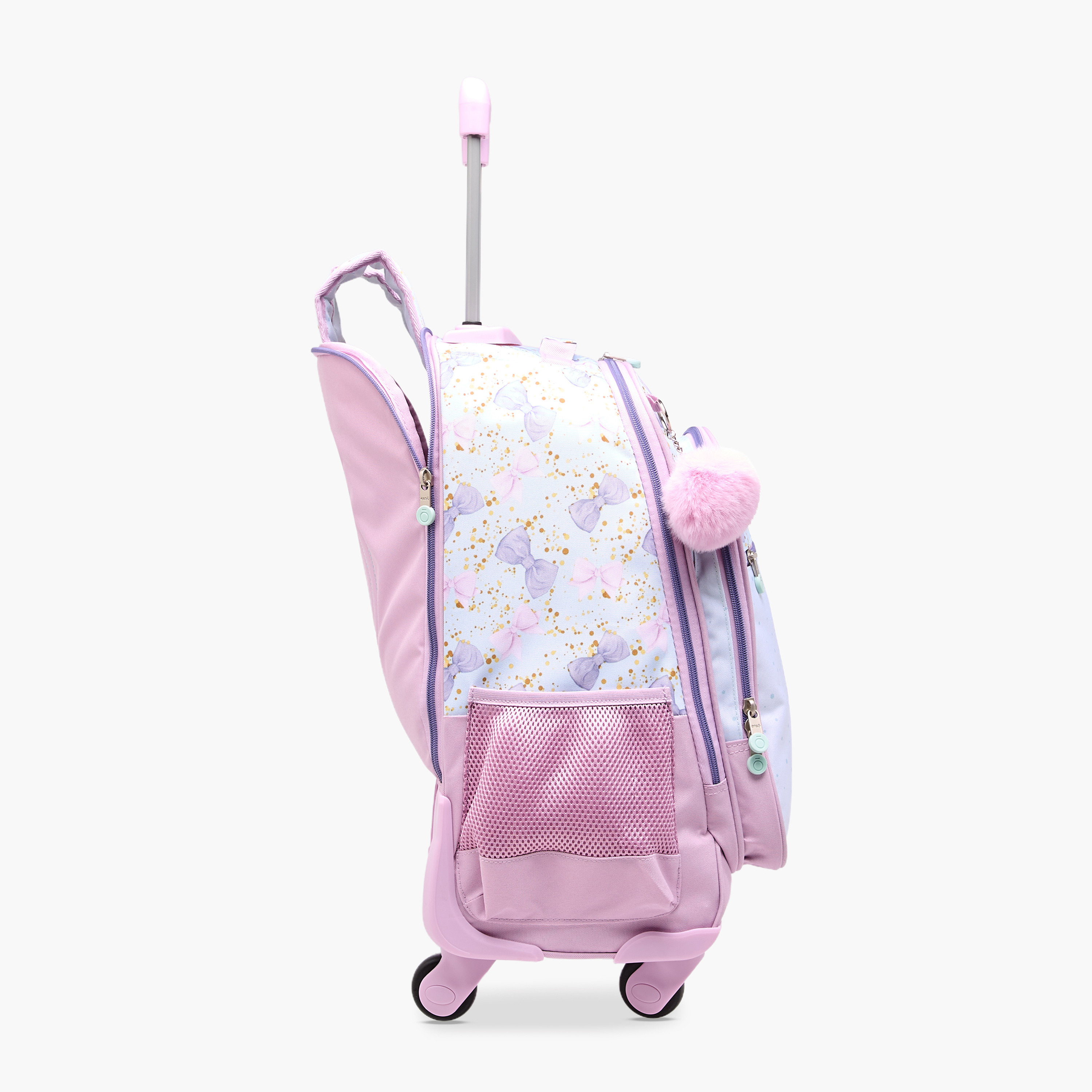 Enso Bow Trolley Bag for Girls 8-13 Years with Retractable Handle -school-bagsandbackpacks-trolleybags-image-8
