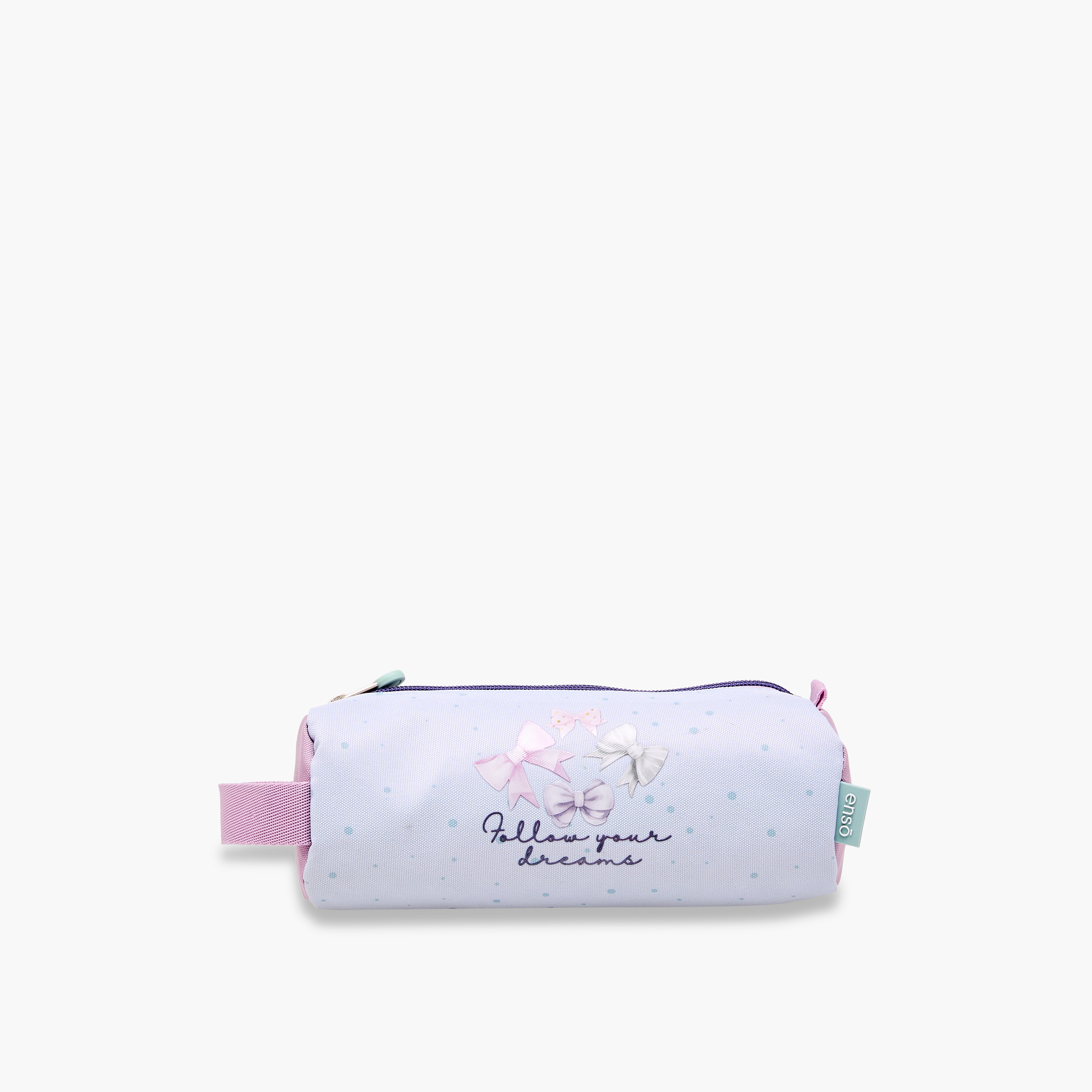 Enso Bow Print Pencil Pouch with Zip Closure-school-stationery-pencilcases-image-1